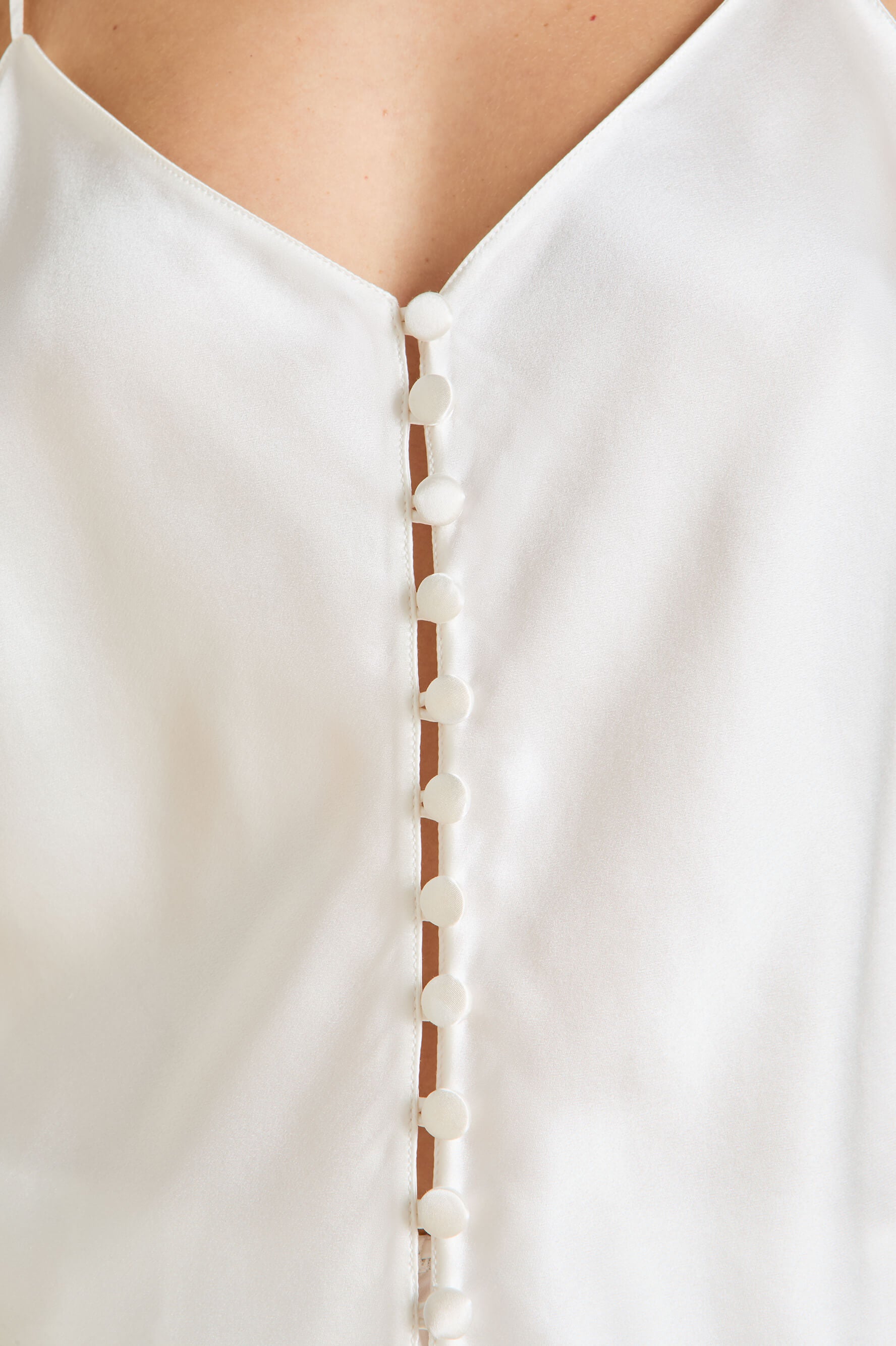 Etta Ivory Camisole Set in Silk Satin