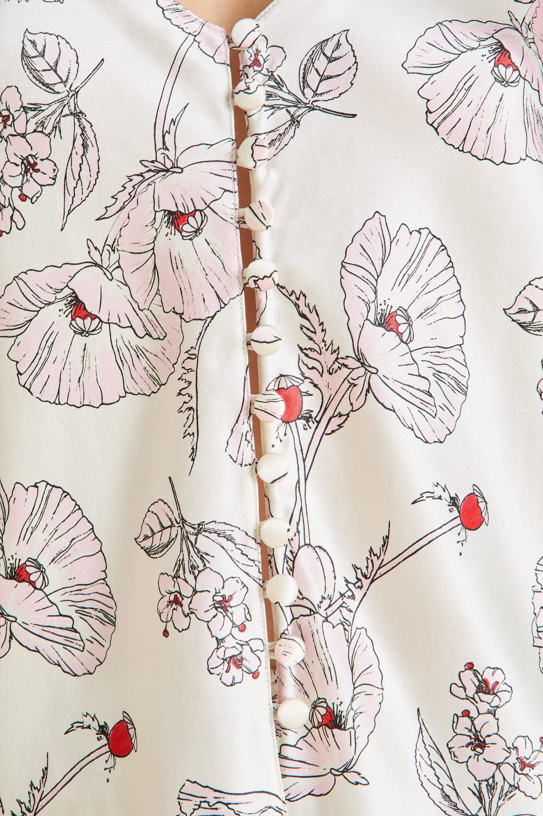 etta rosalia ivory floral camisole set in silk satin 