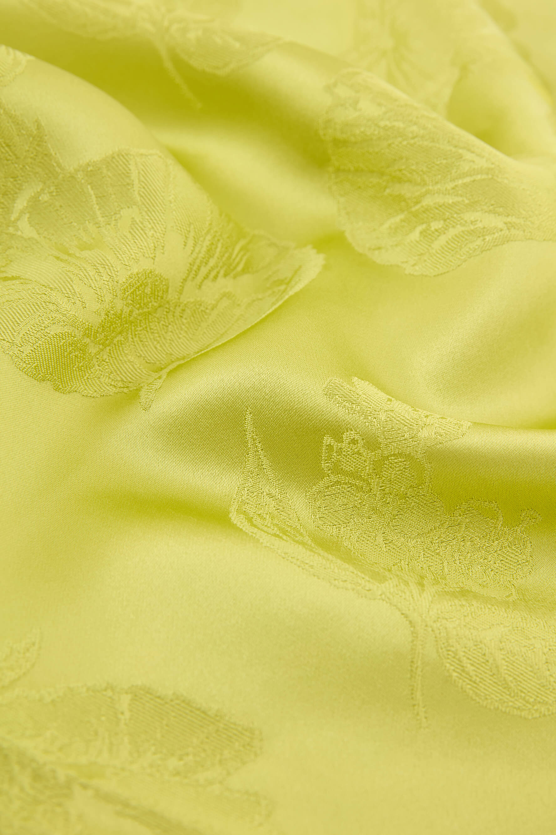 Garbo Ludovica Green Floral Slip Dress in Silk Jacquard