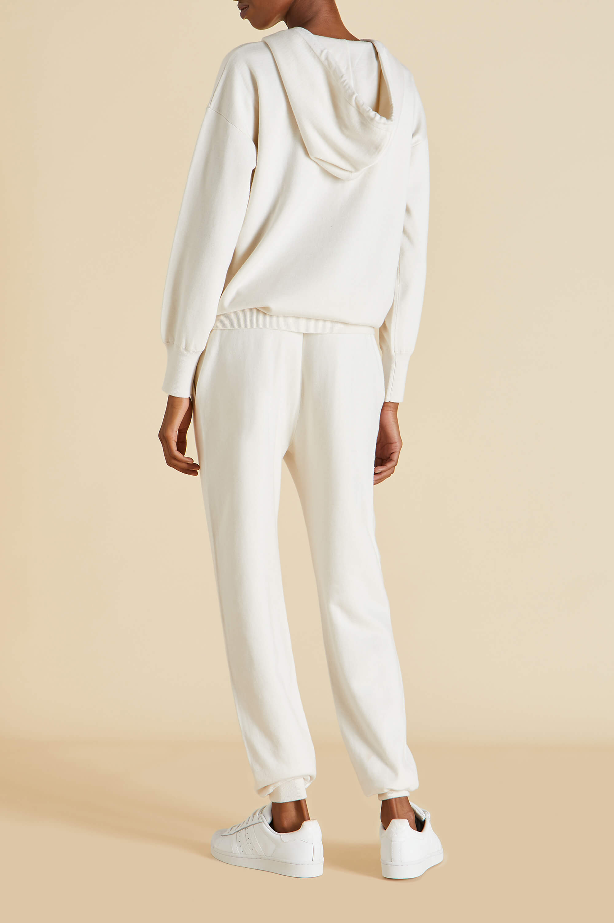 Gia Alaska Ivory Tracksuit in Silk-Cashmere