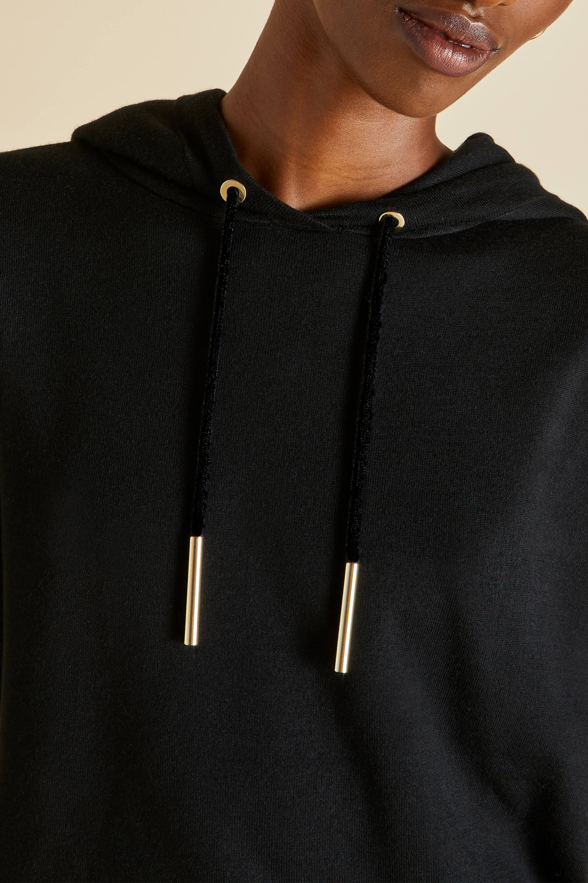 gia berlin black tracksuit in silk-cashmere 