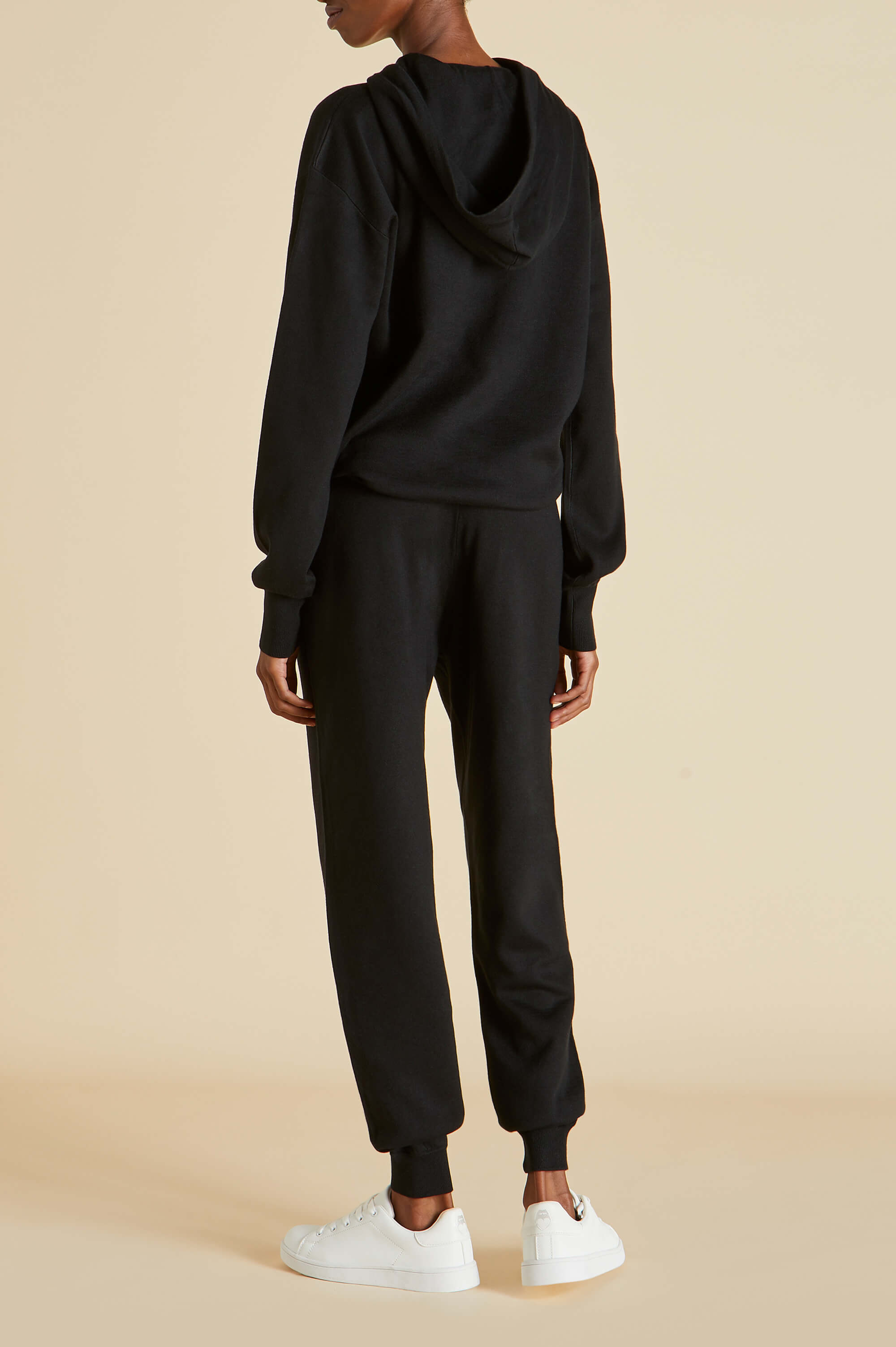 Gia Berlin Black Tracksuit in Silk-Cashmere