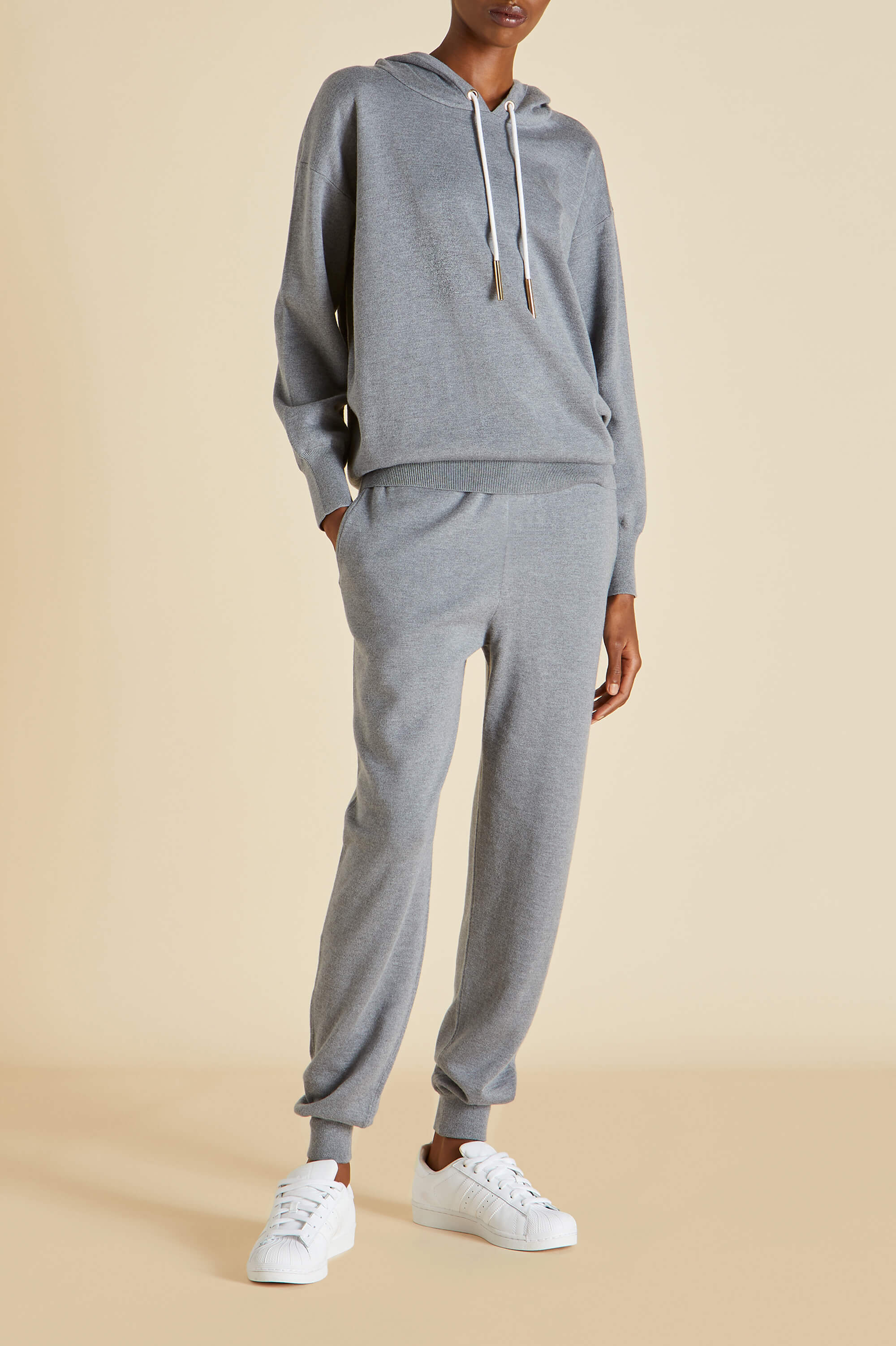 gia london gray tracksuit in silk-cashmere