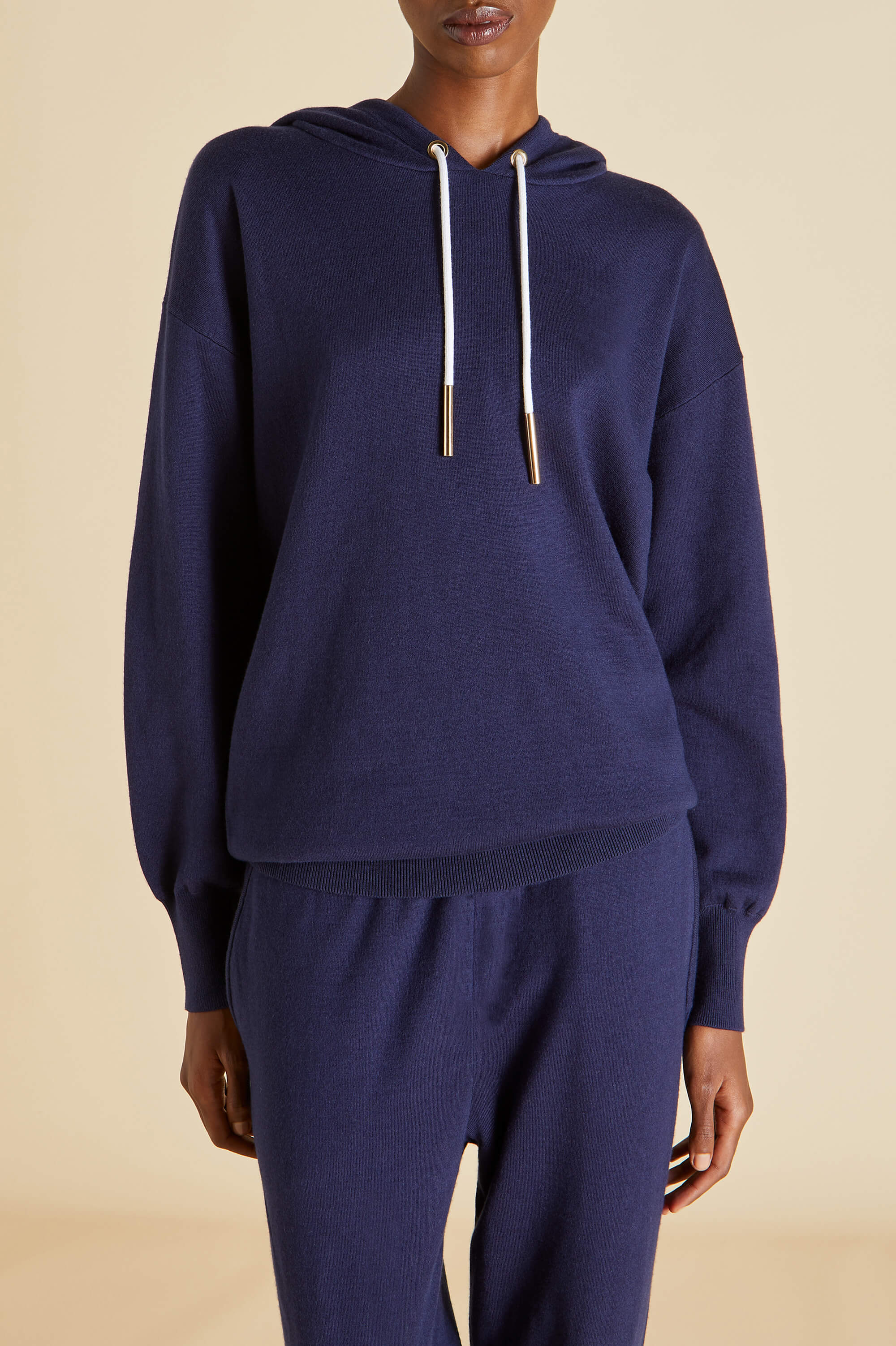 gia paris navy tracksuit in silk-cashmere 