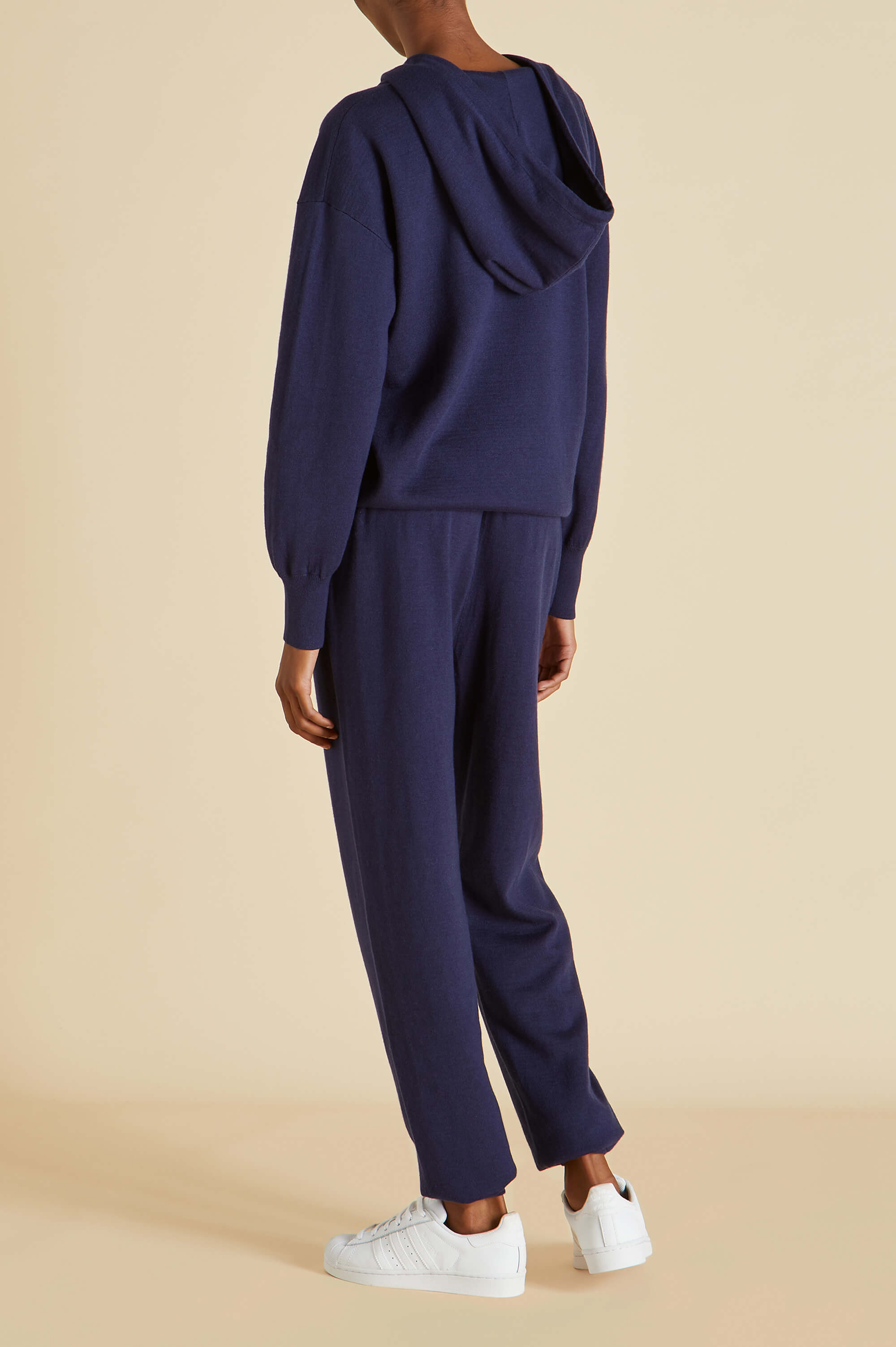 Gia Paris Navy Tracksuit in Silk-Cashmere