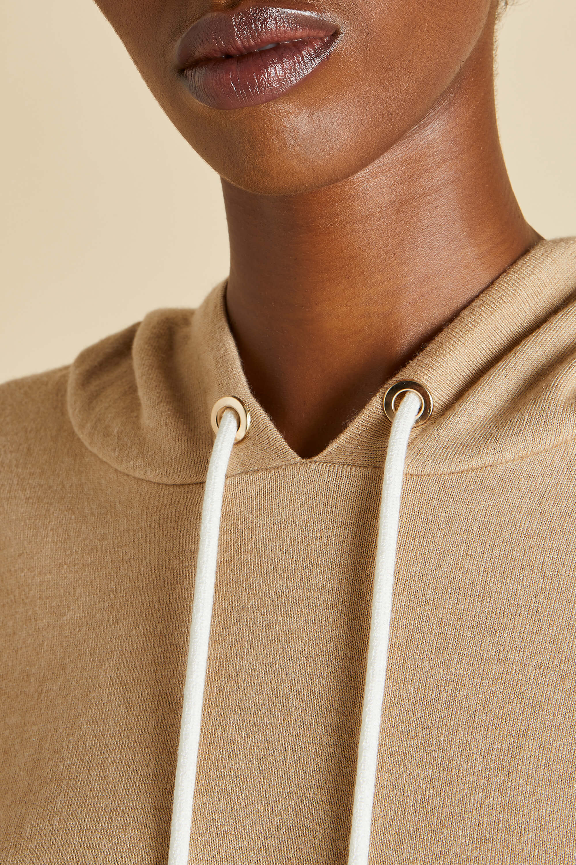 Gia Shanghai Beige Tracksuit in Silk-Cashmere