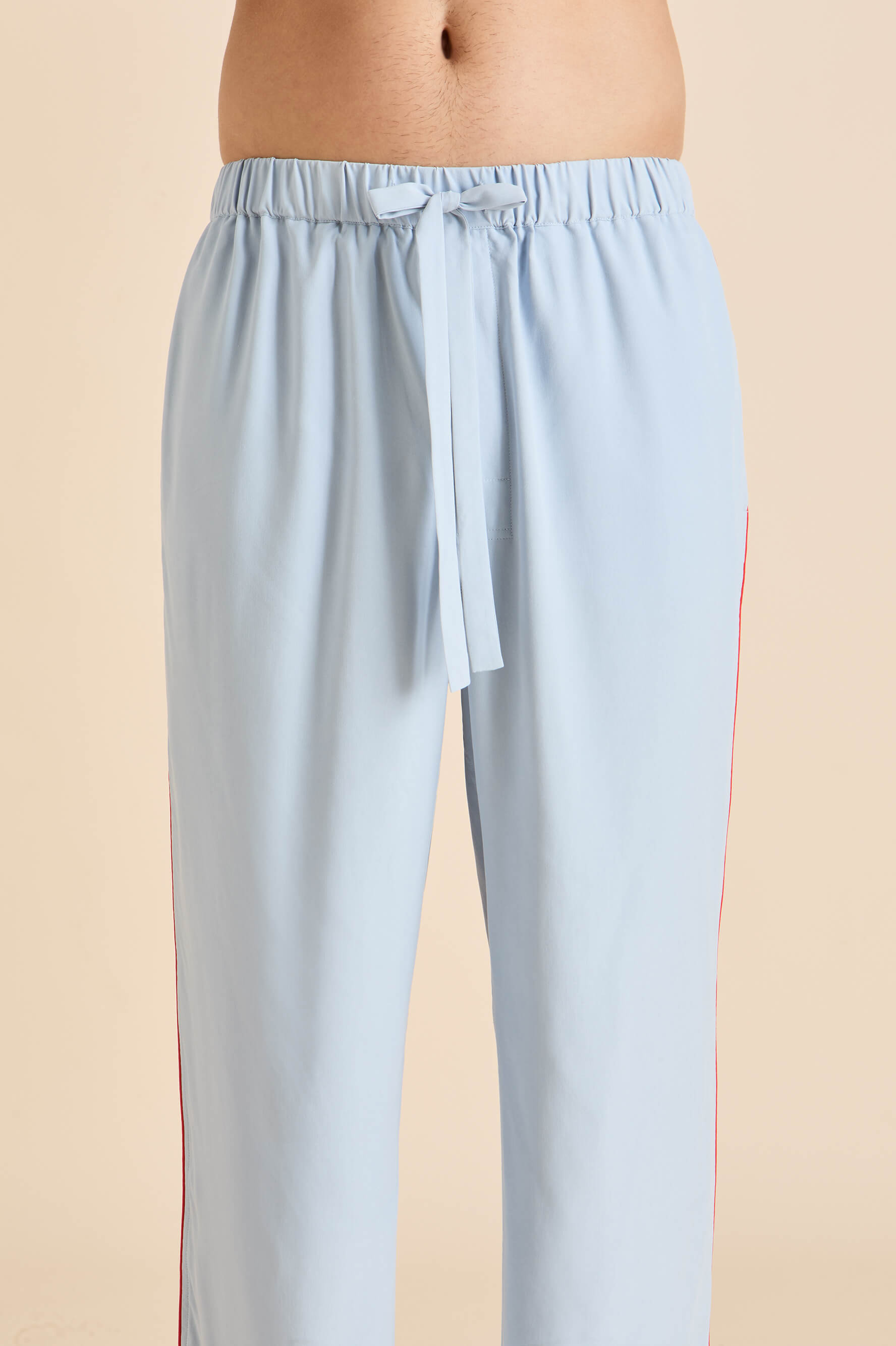 Laurent Cerulean Blue Pyjamas in Sandwashed Silk