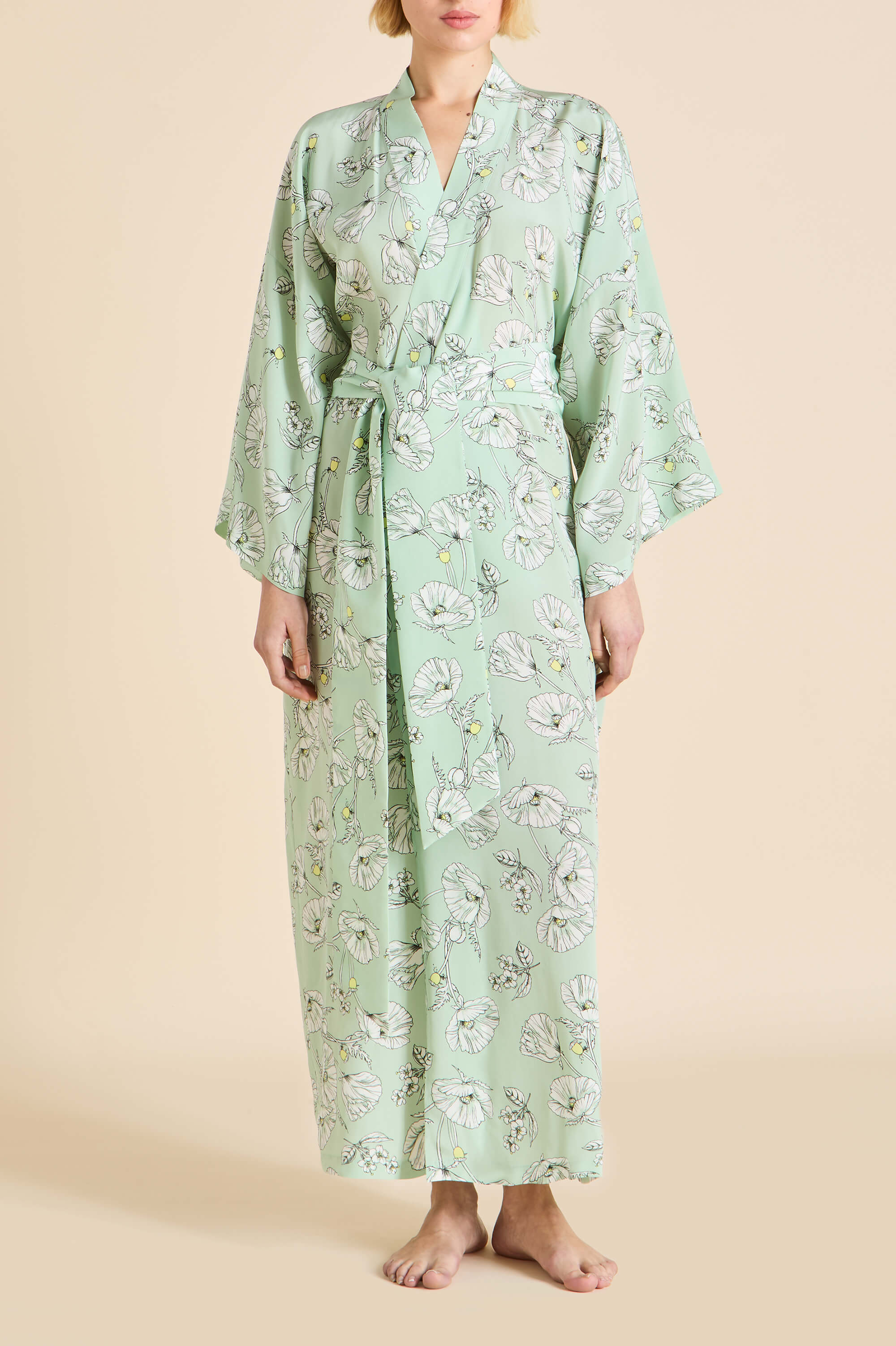 Olivia von Halle | Luxury Silk Robes - colour-green - colour-green Olivia von Halle | Luxury Silk Robes - colour-green - colour-green