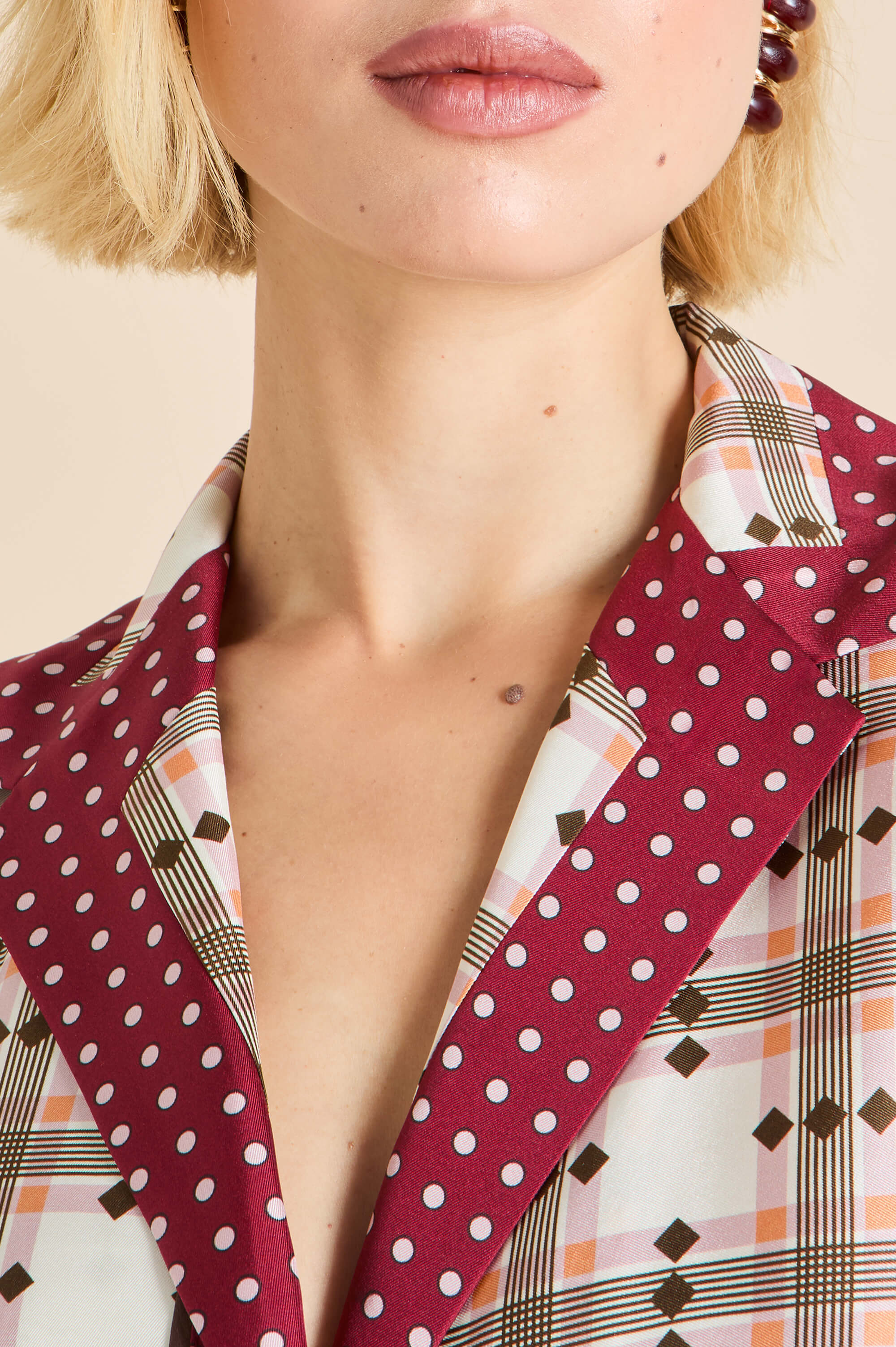 tilda cipriani ivory geometric pyjamas in silk twill 