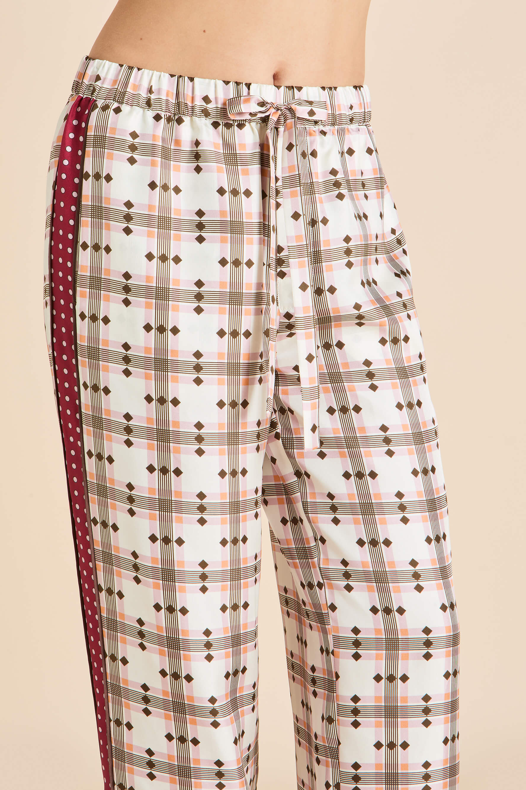 Tilda Cipriani Ivory Geometric Pyjamas in Silk Twill