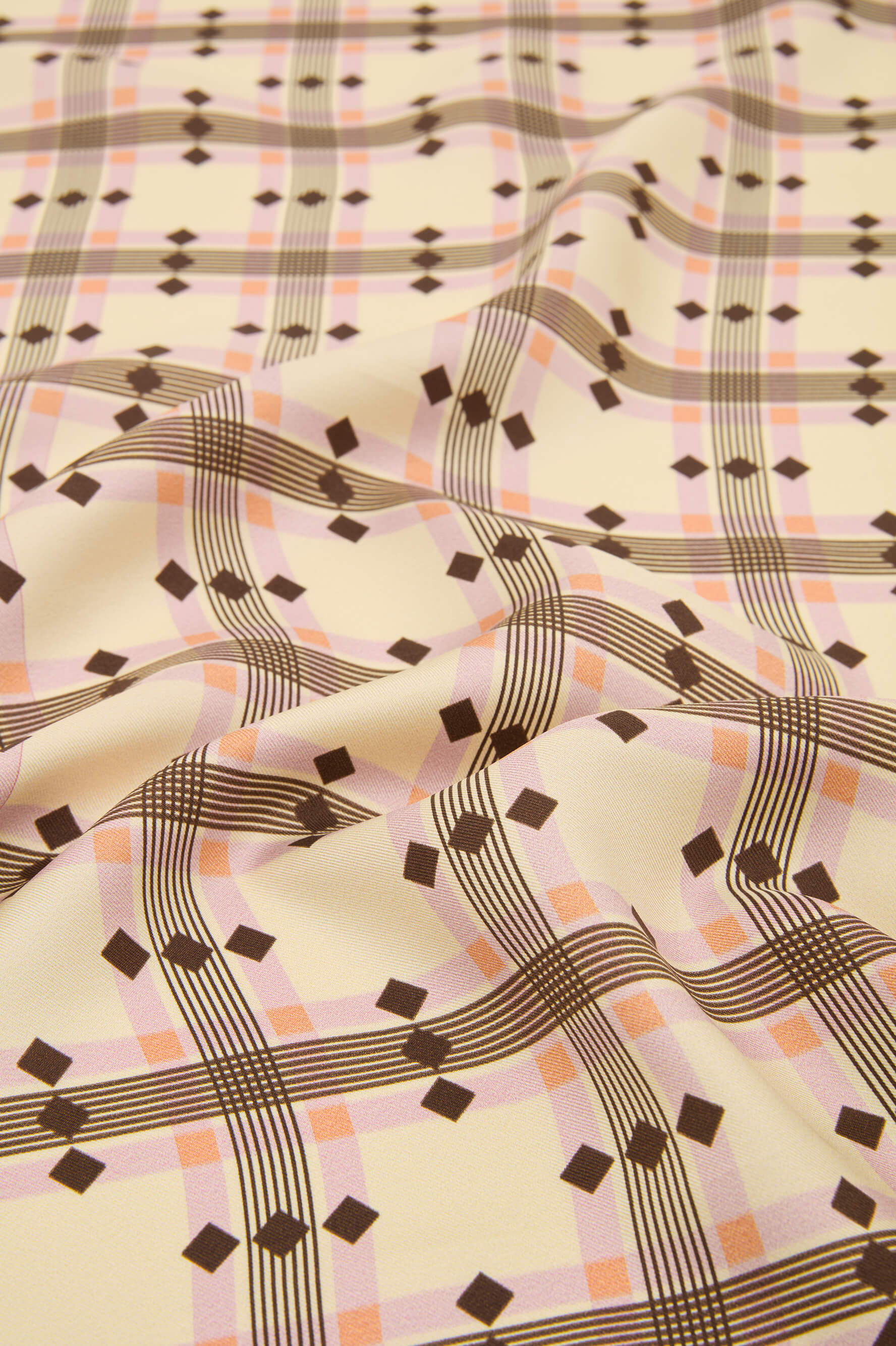 Tilda Cipriani Ivory Geometric Pyjamas in Silk Twill