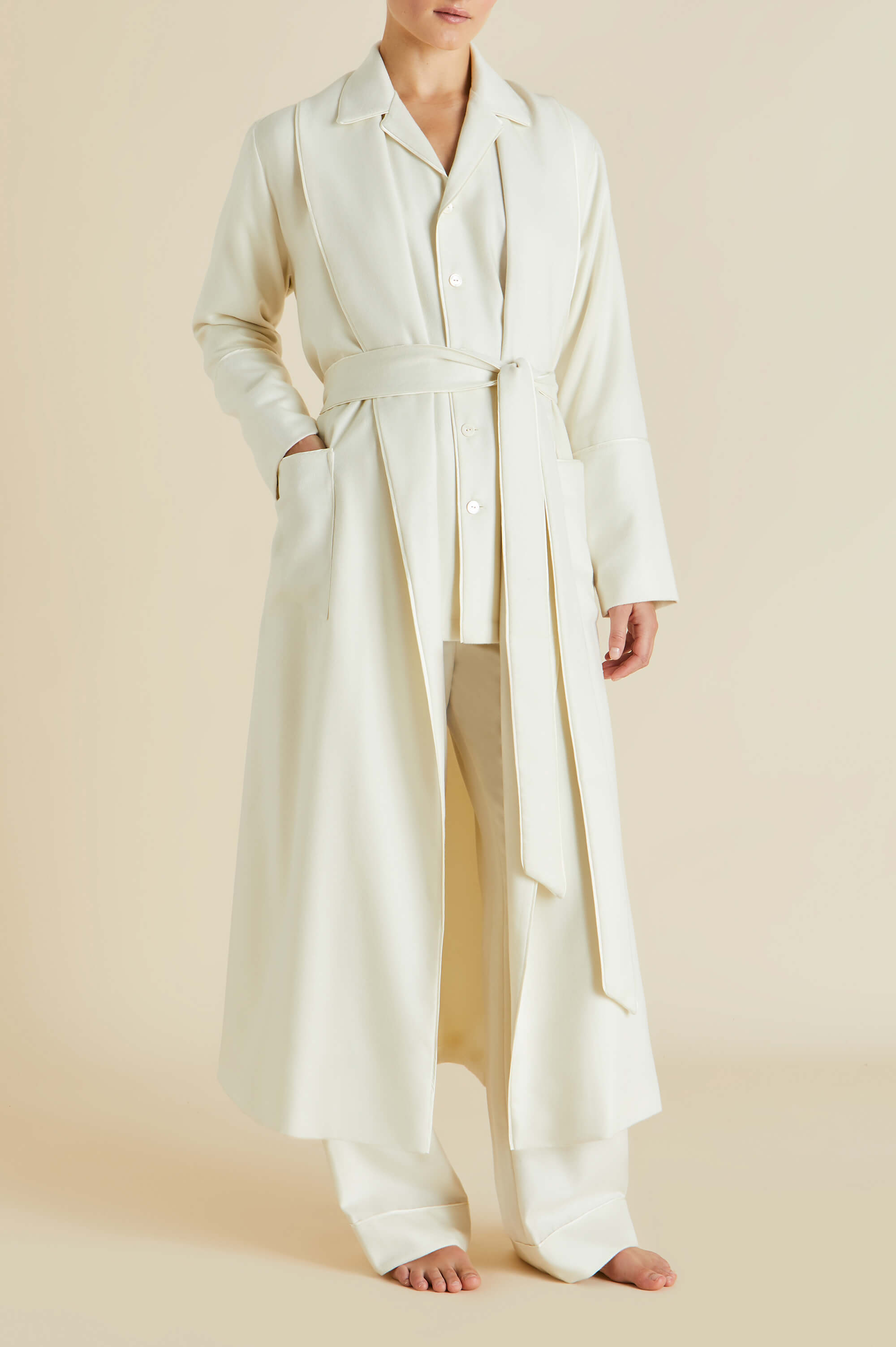 Vanderbilt Aspen Ivory Pajamas in Cashmere