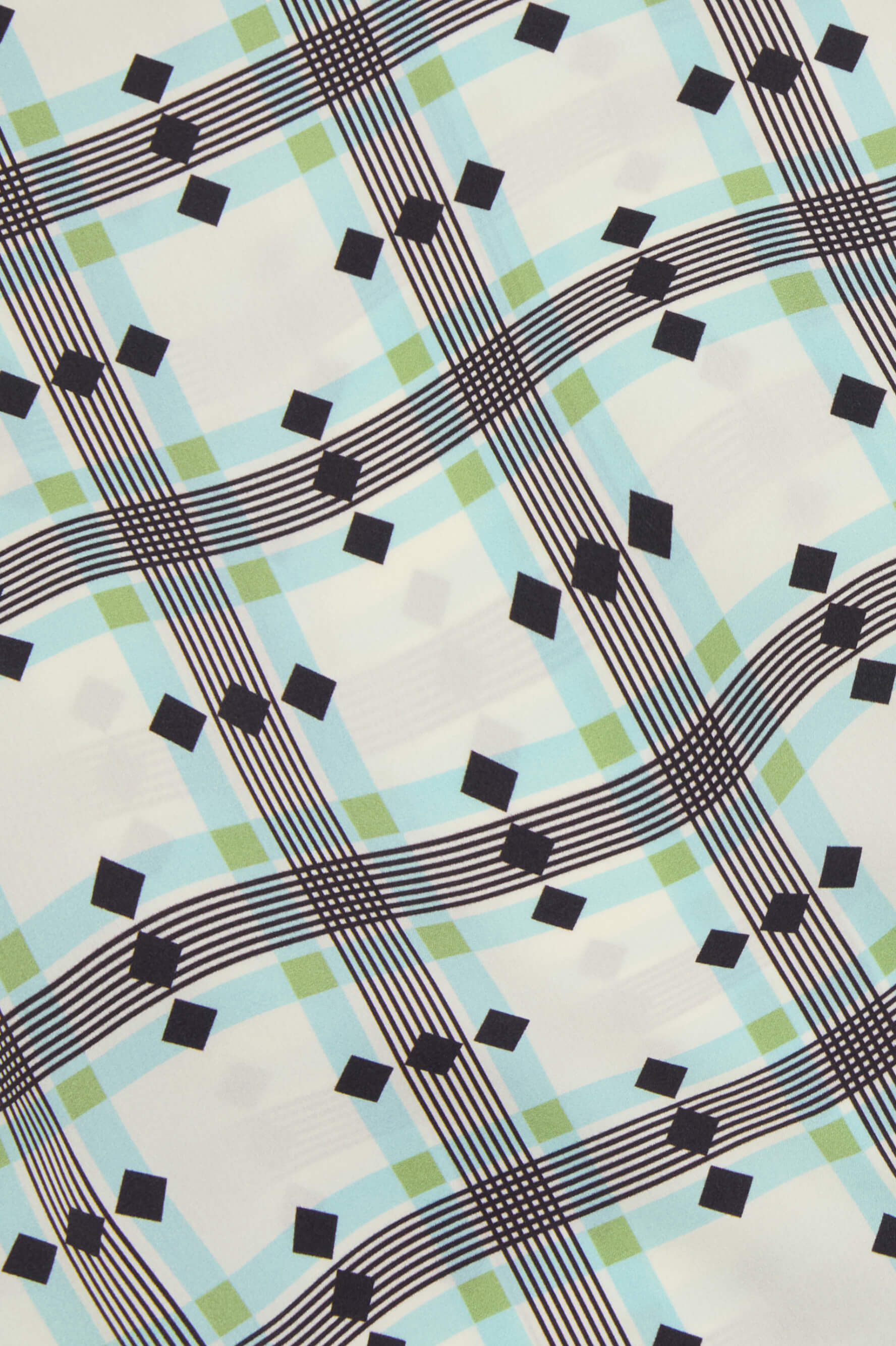 Zelda Cini Green Geometric Pyjamas in Silk Satin