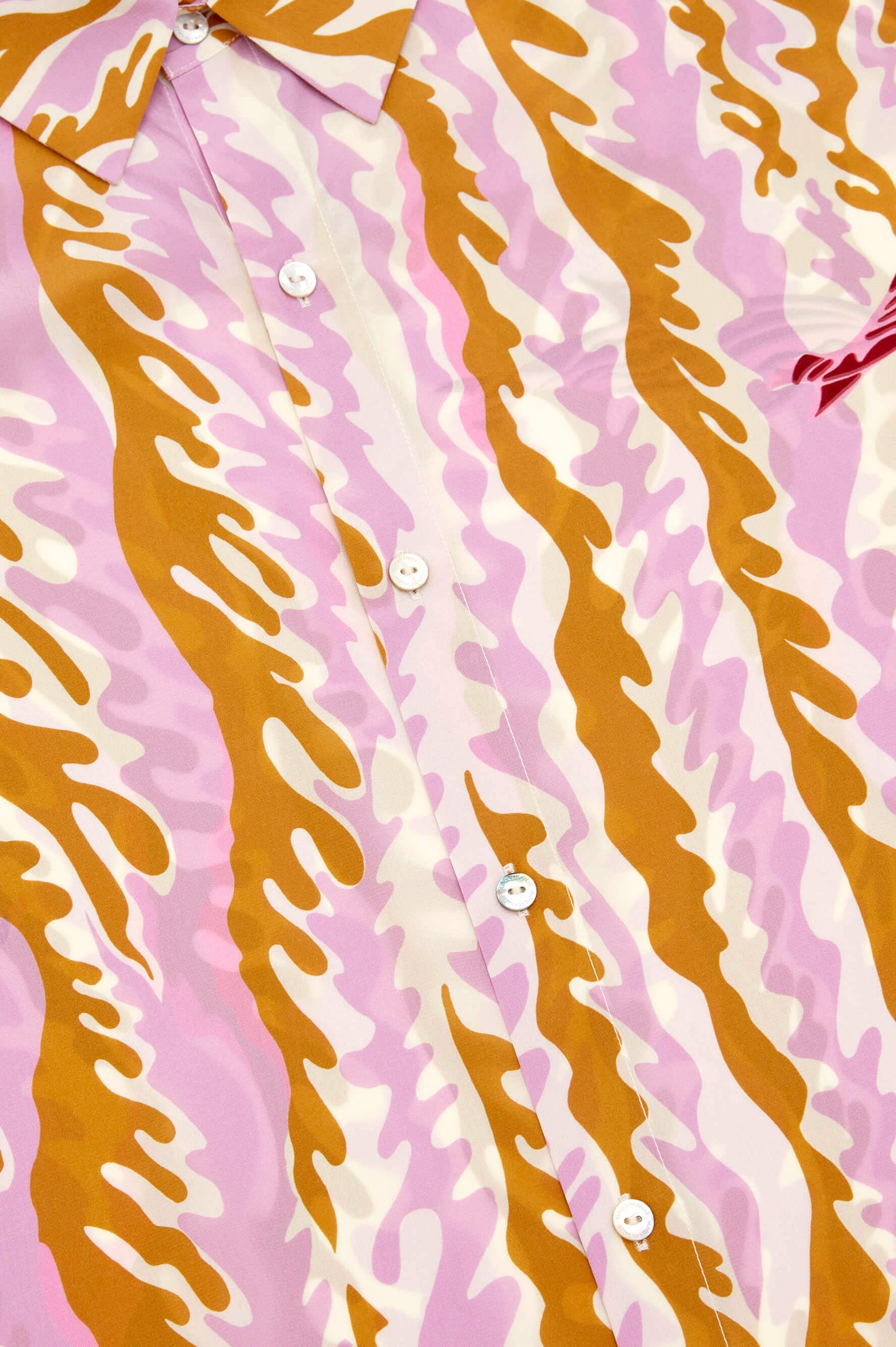 Alabama Mira Pink Wave Pyjamas in Silk Crêpe de Chine