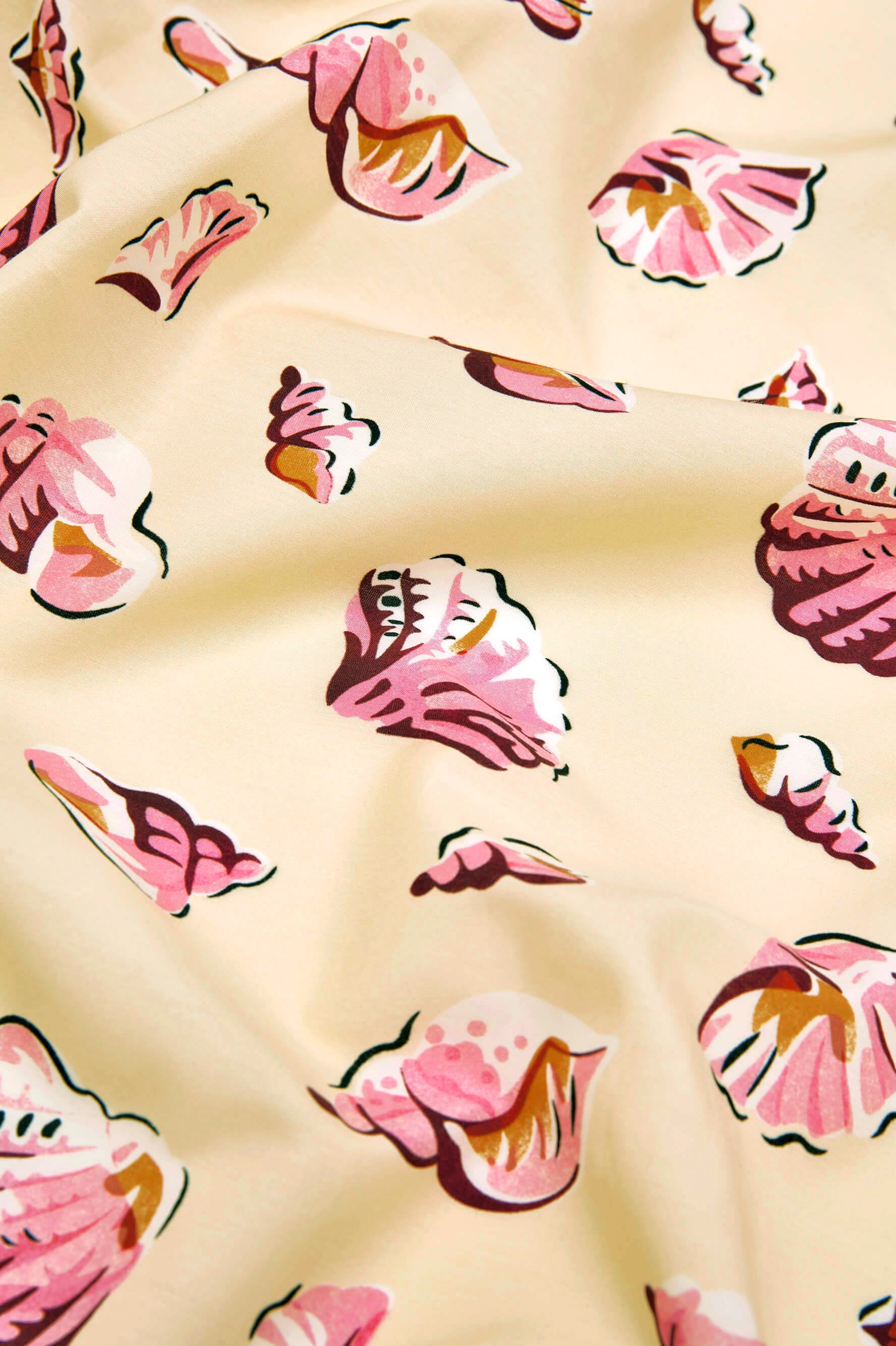 Amaya Helios Yellow Seashell Robe in Cotton-Silk