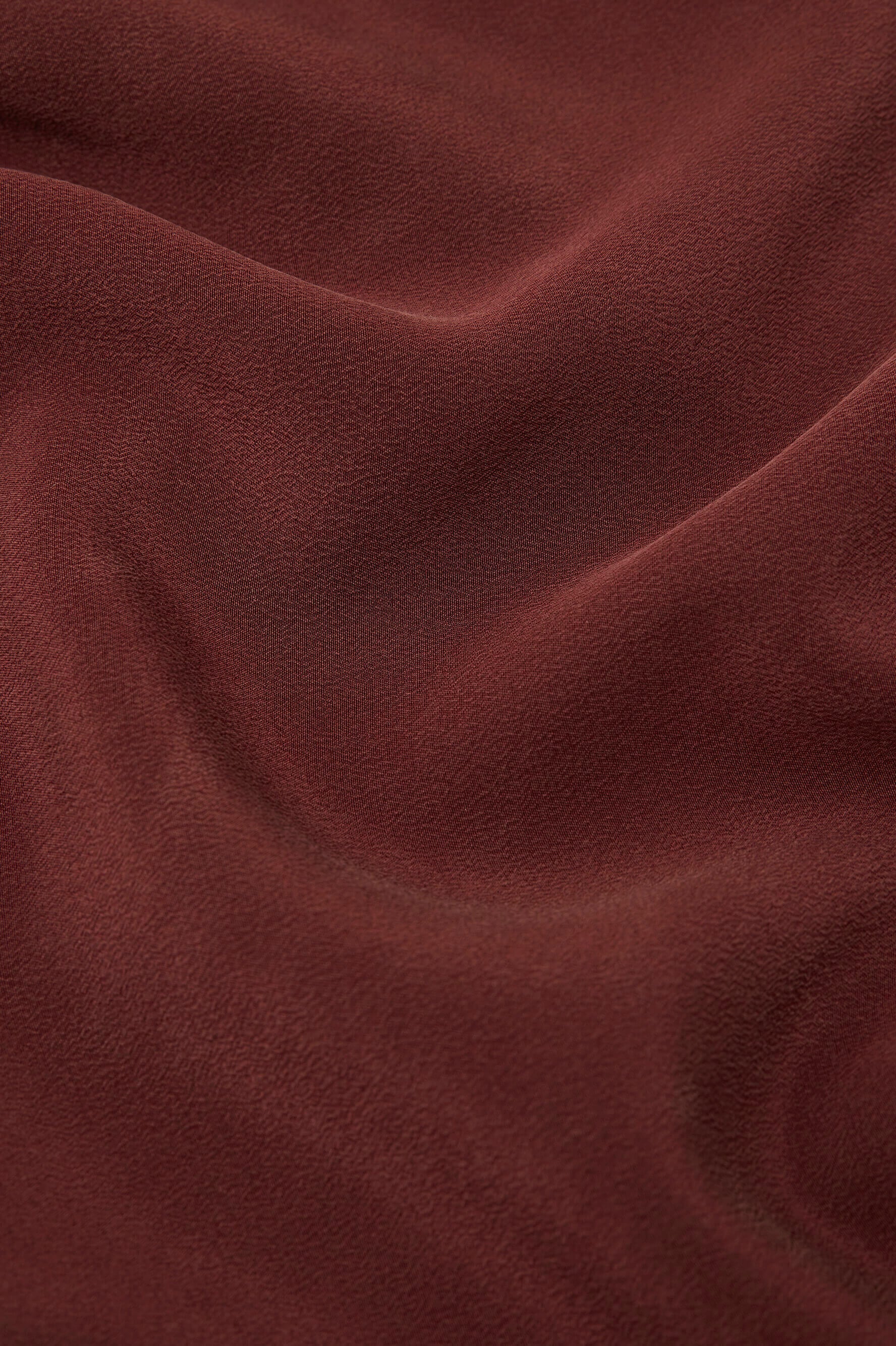 Amina Burgundy Fringed Robe in Silk Crêpe de Chine