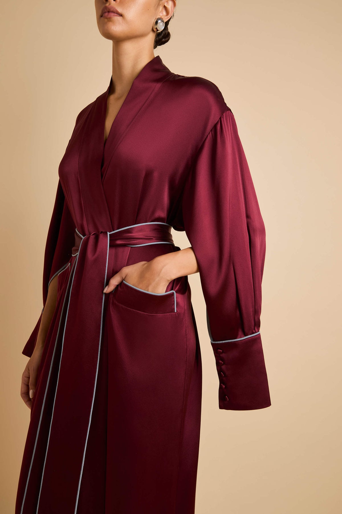 Anya Tawney Red Robe in Silk Satin