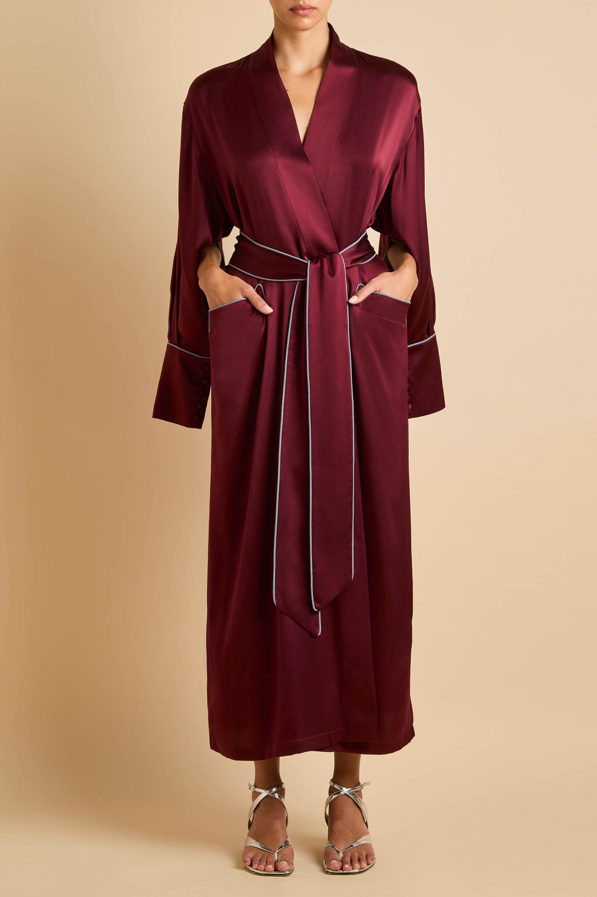 Anya Tawney Red Robe in Silk Satin