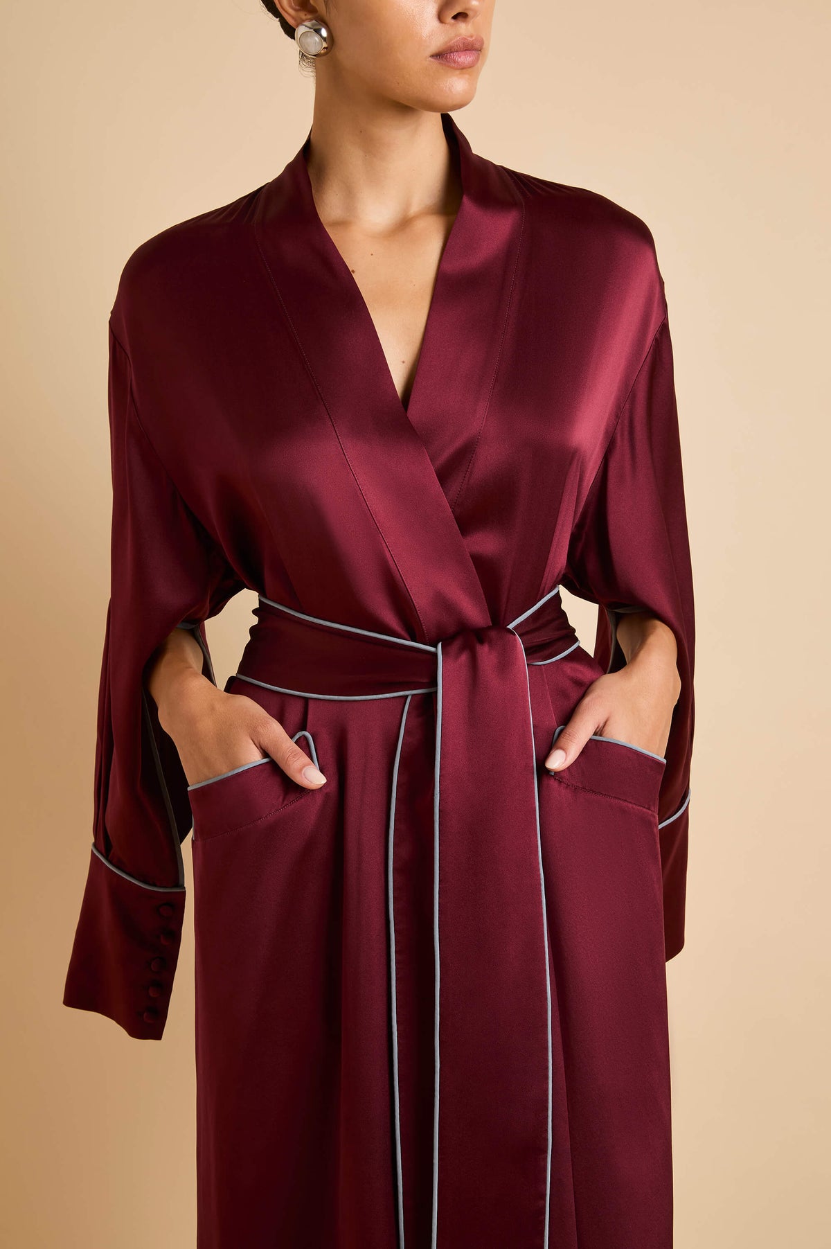 Anya Tawney Red Robe in Silk Satin