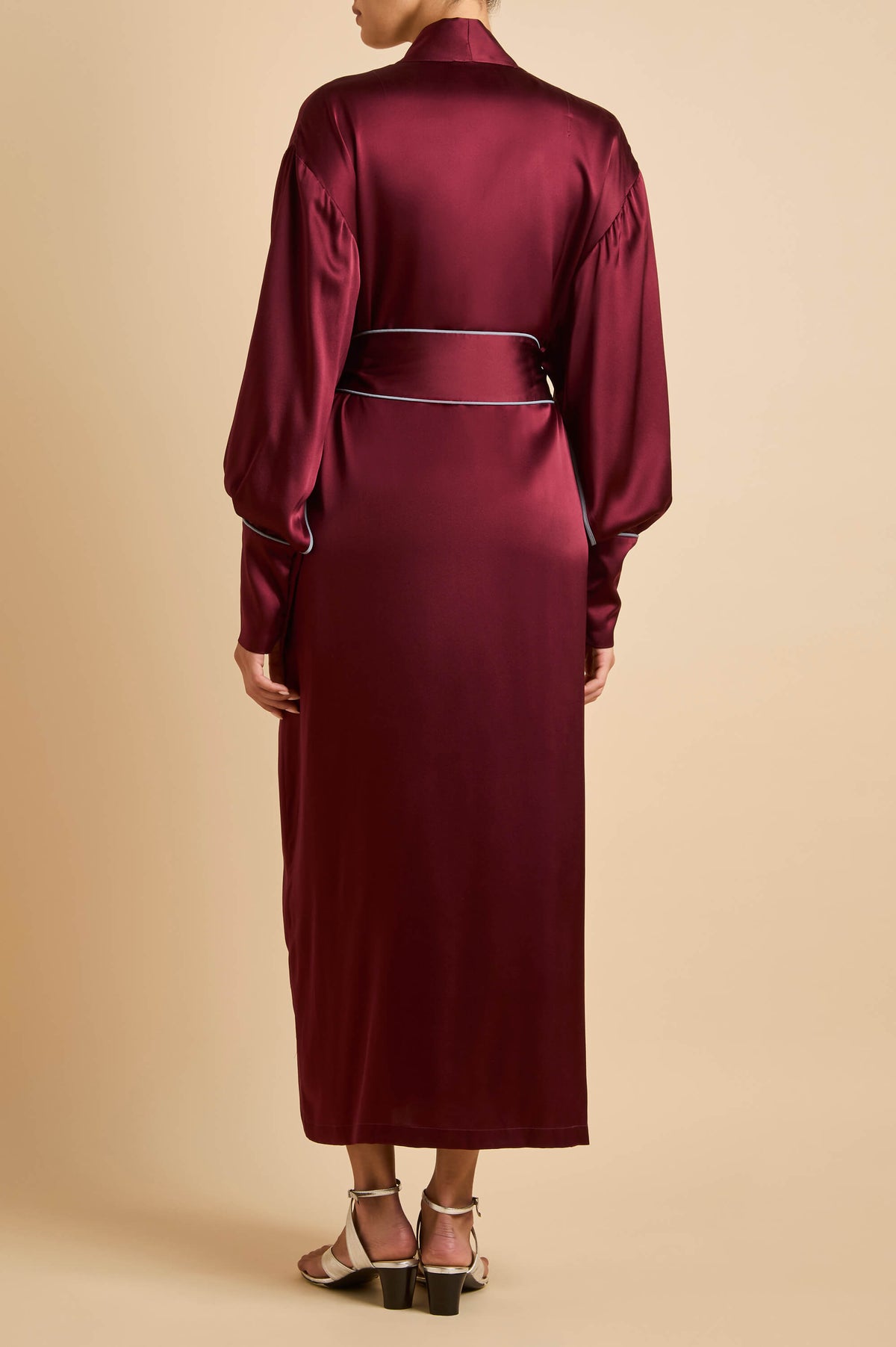 Anya Tawney Red Robe in Silk Satin
