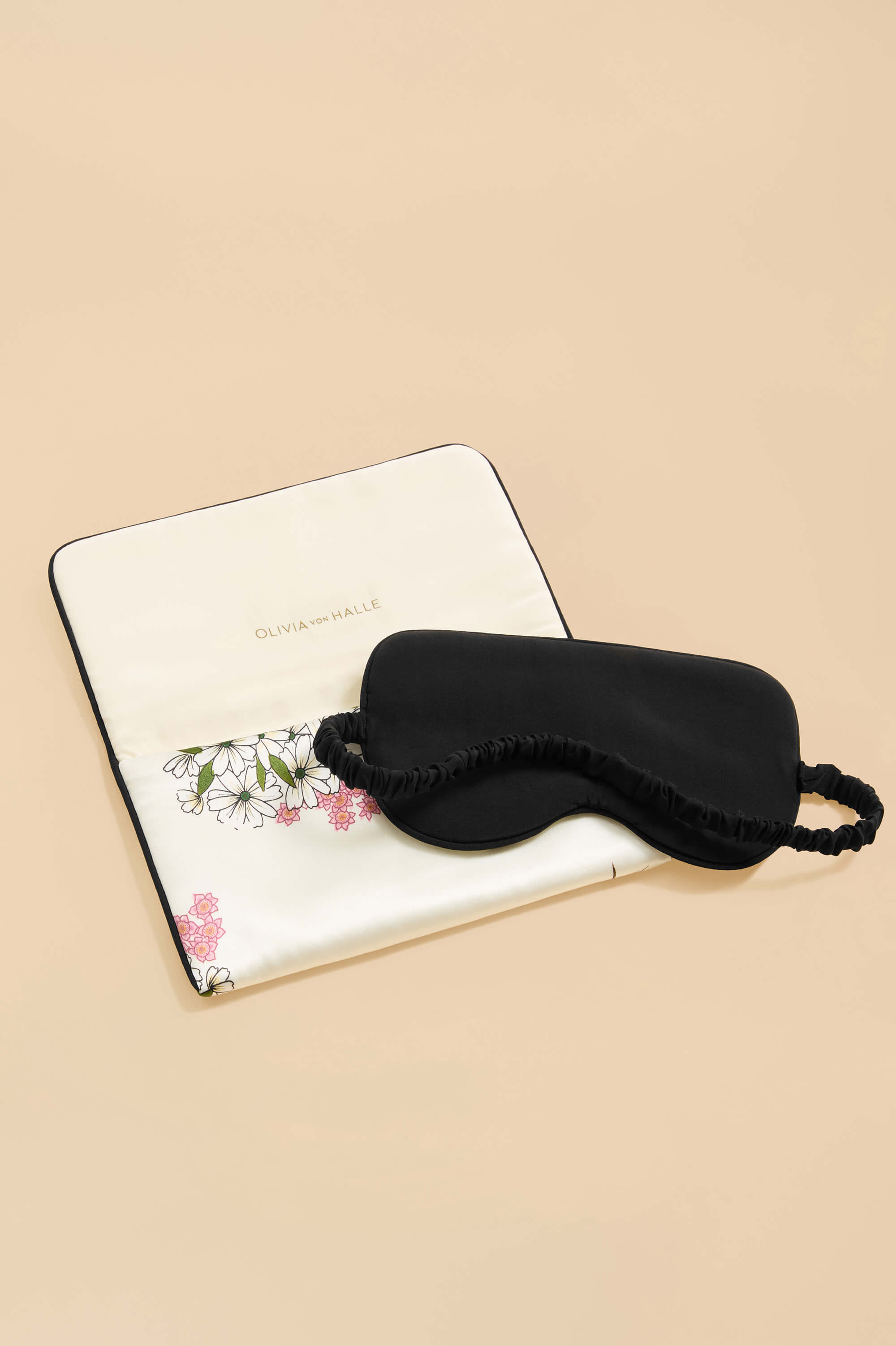 audrey ana ivory blossom eye mask in silk satin 