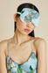 Audrey Ceres Blue Floral Silk Satin Eye Mask