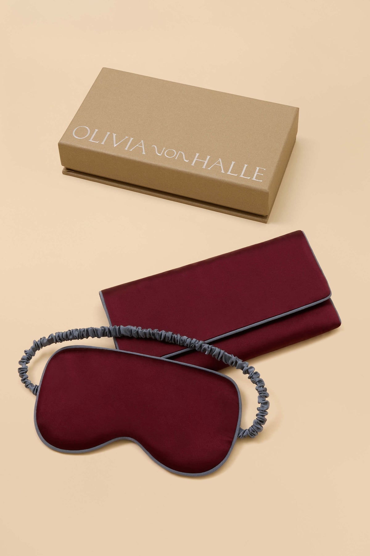 audrey tawney red eye mask in silk satin