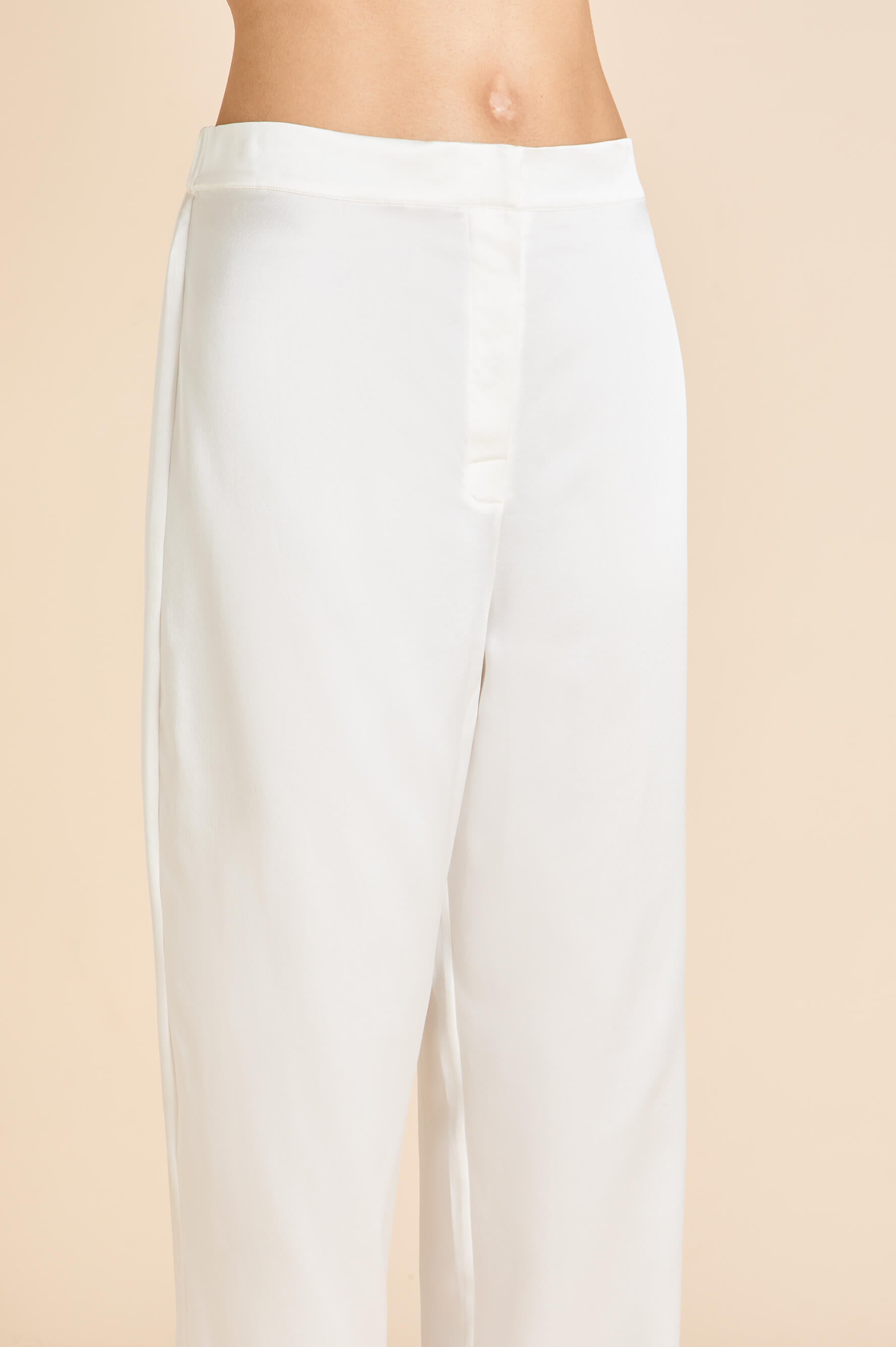 Bacall Ivory Pyjamas in Silk Satin