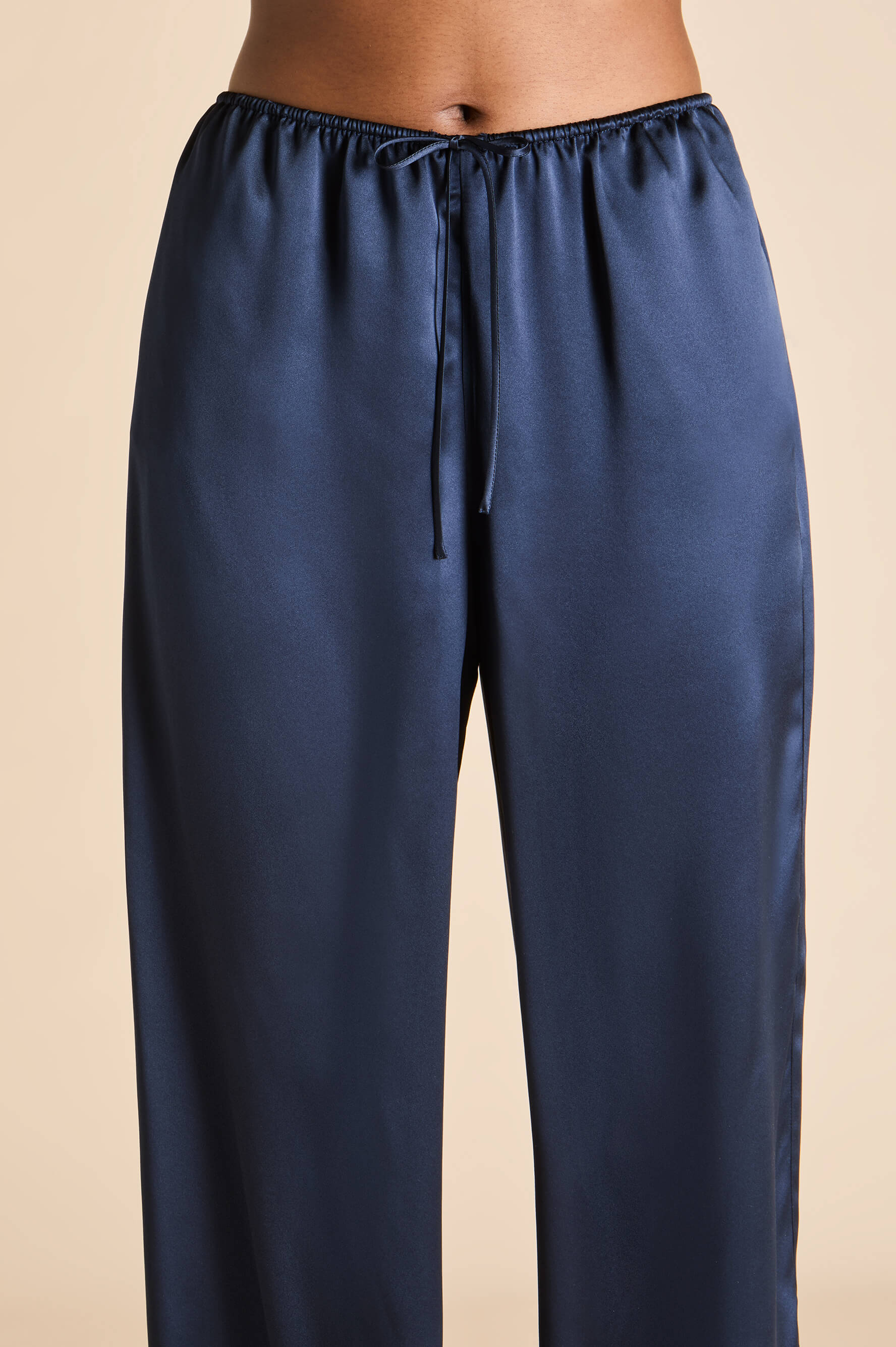 Bliss Navy Camisole Set in Silk Satin