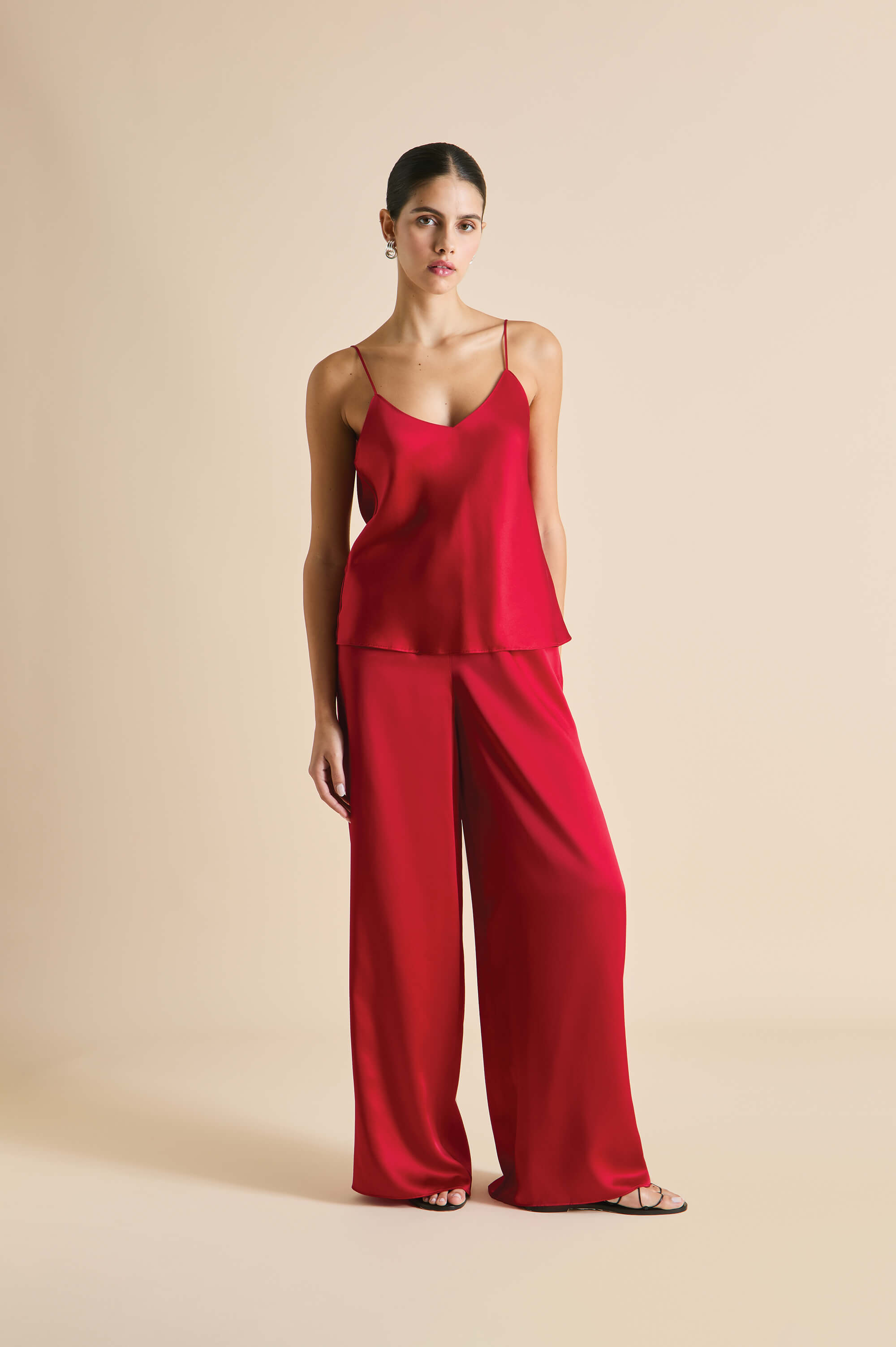 Bliss Ruby Camisole Set in Silk Satin