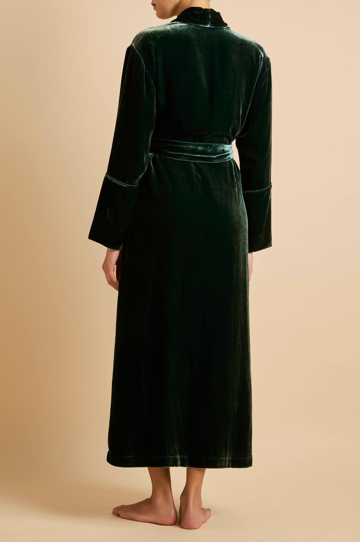 Capability Laurel Green Robe in Velvet