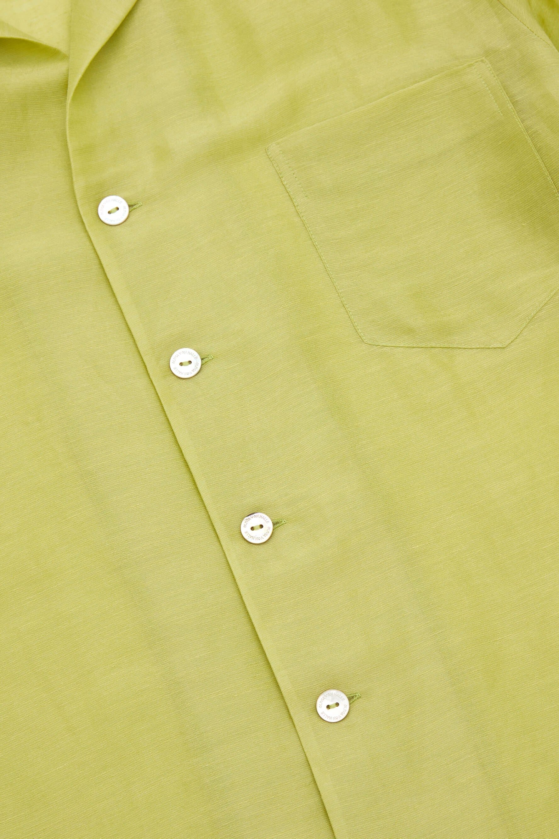 Casablanca Celery Green Pyjamas in Linen-Silk