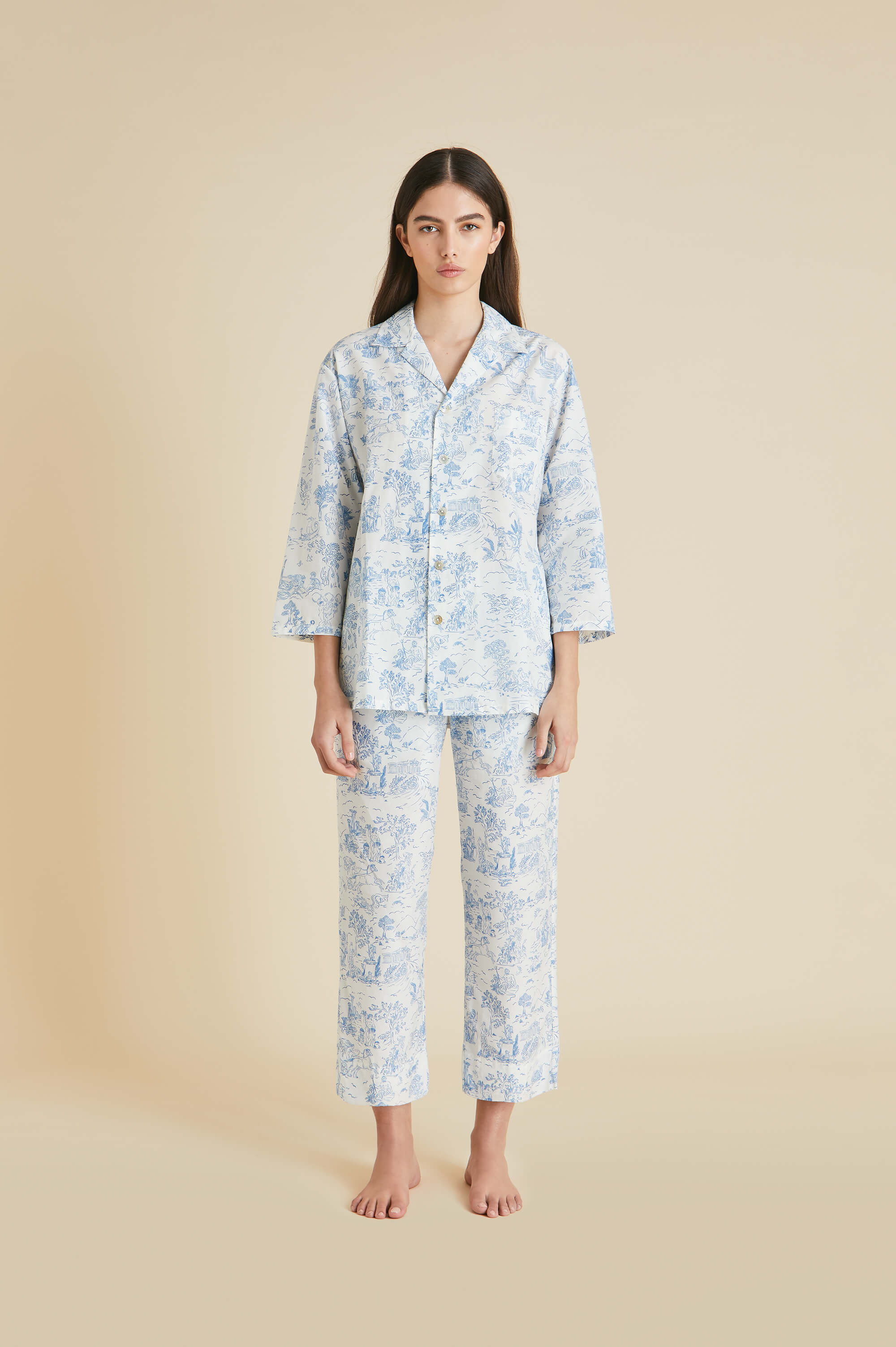 Cotton silk pyjamas sale