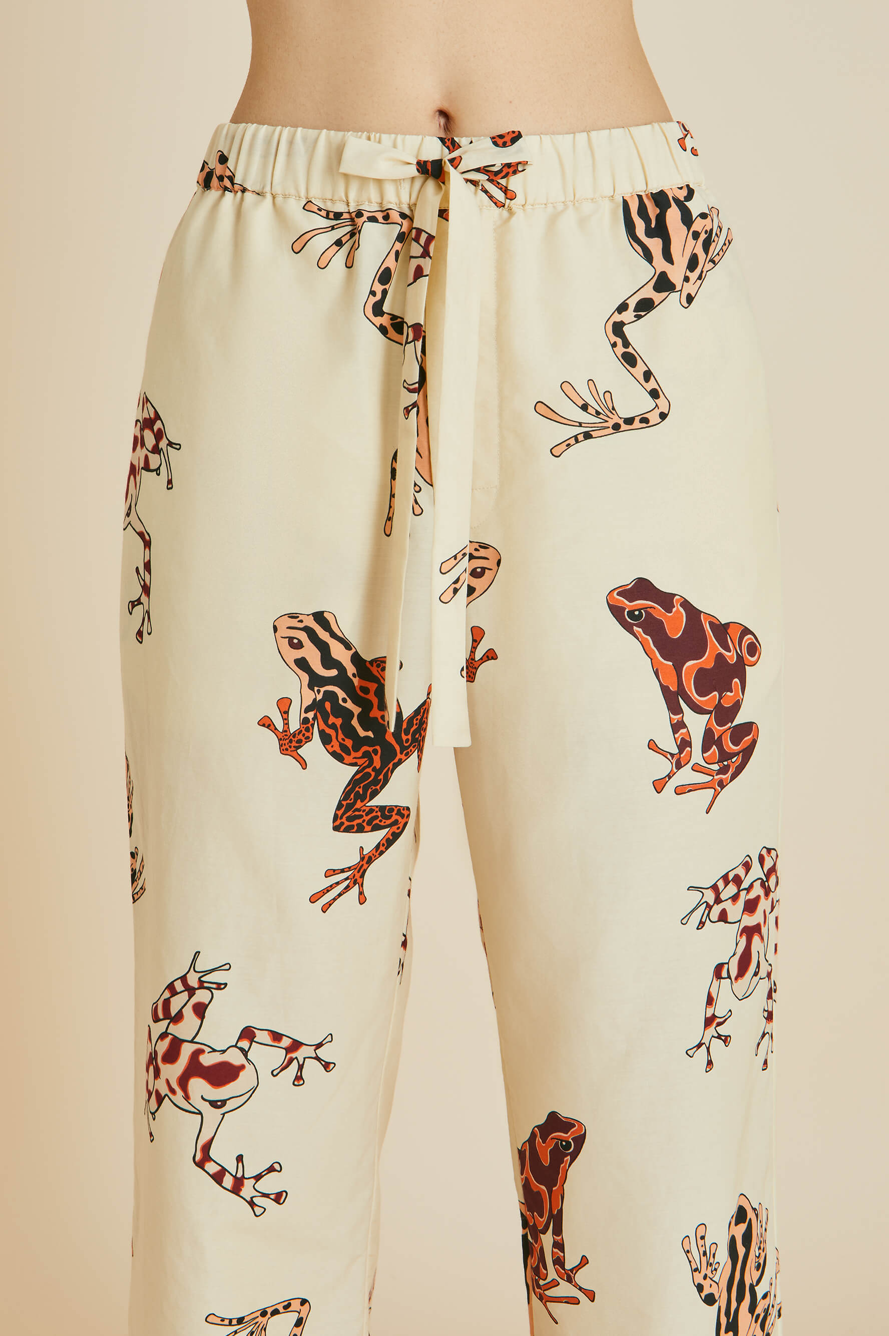 Casablanca Hyades Cream Frog Cotton-Silk Pyjamas