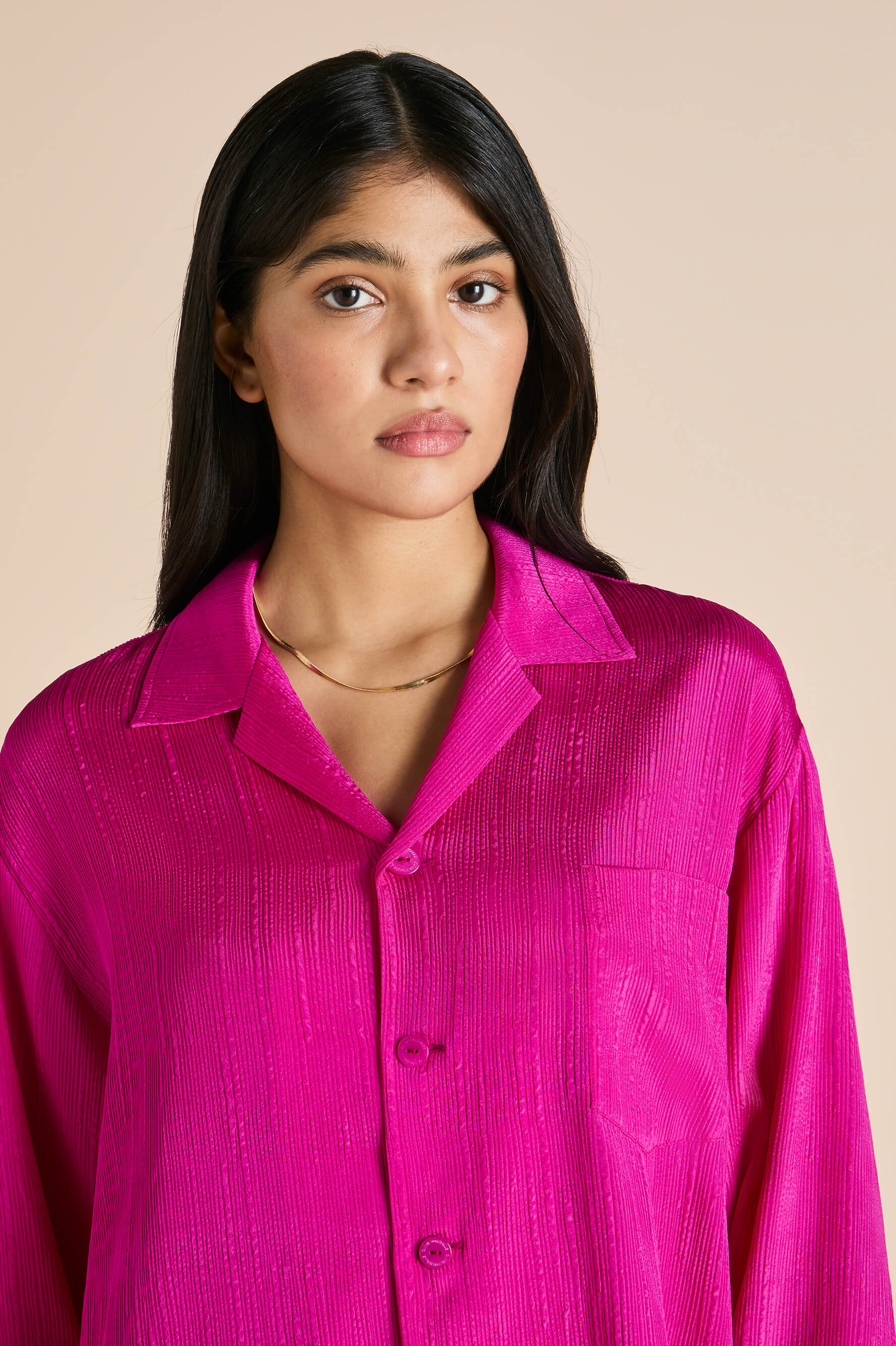 Casablanca Paloma Pink Pyjamas in Silk Satin