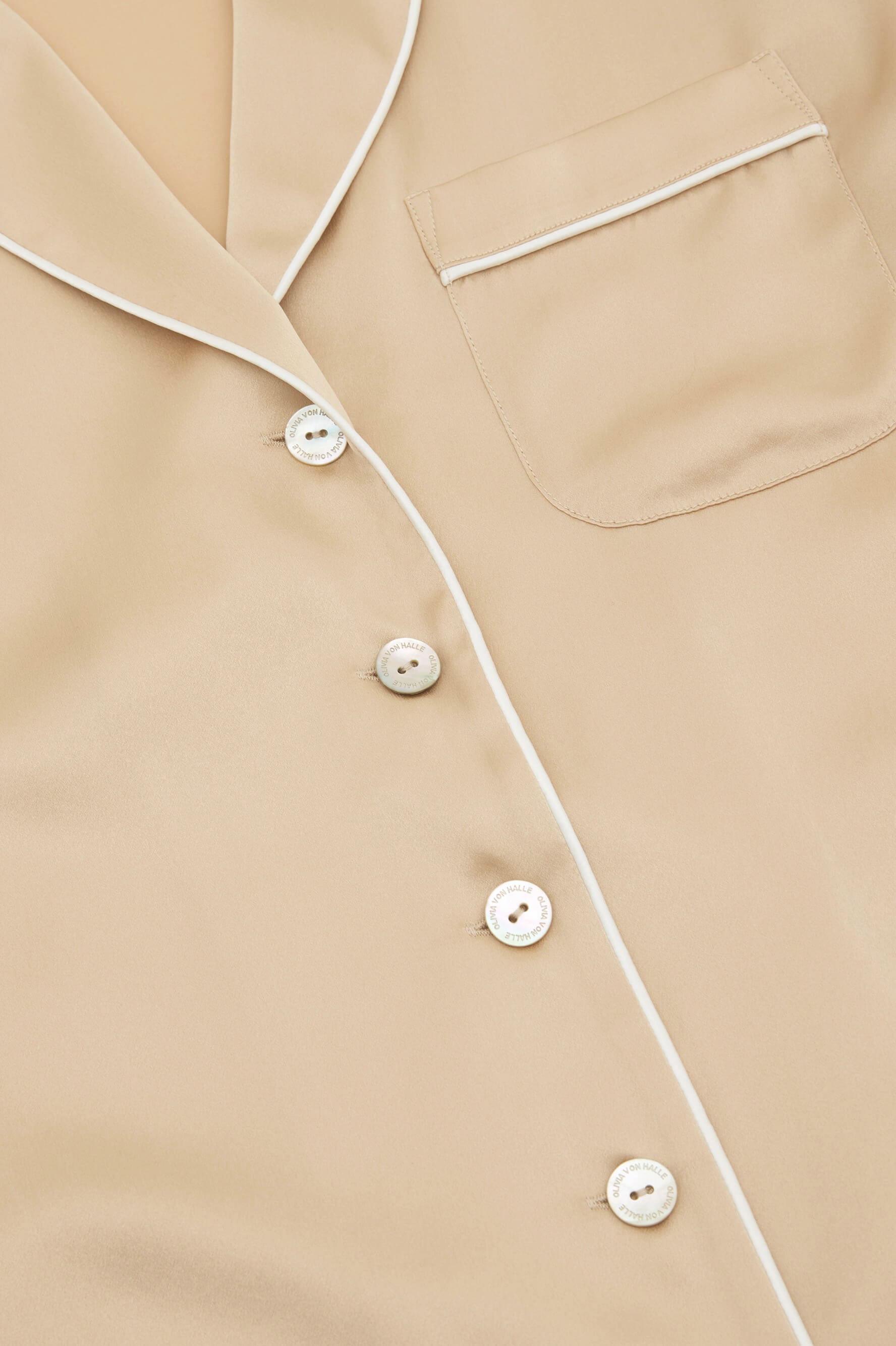 Coco Caramel Pajamas in Silk Satin