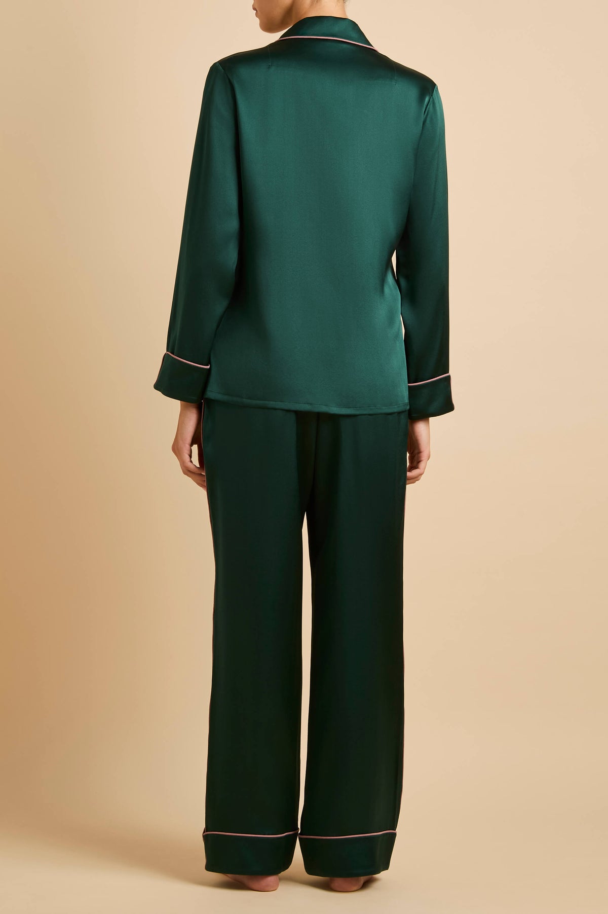 Coco Clover Green Pyjamas in Silk Satin