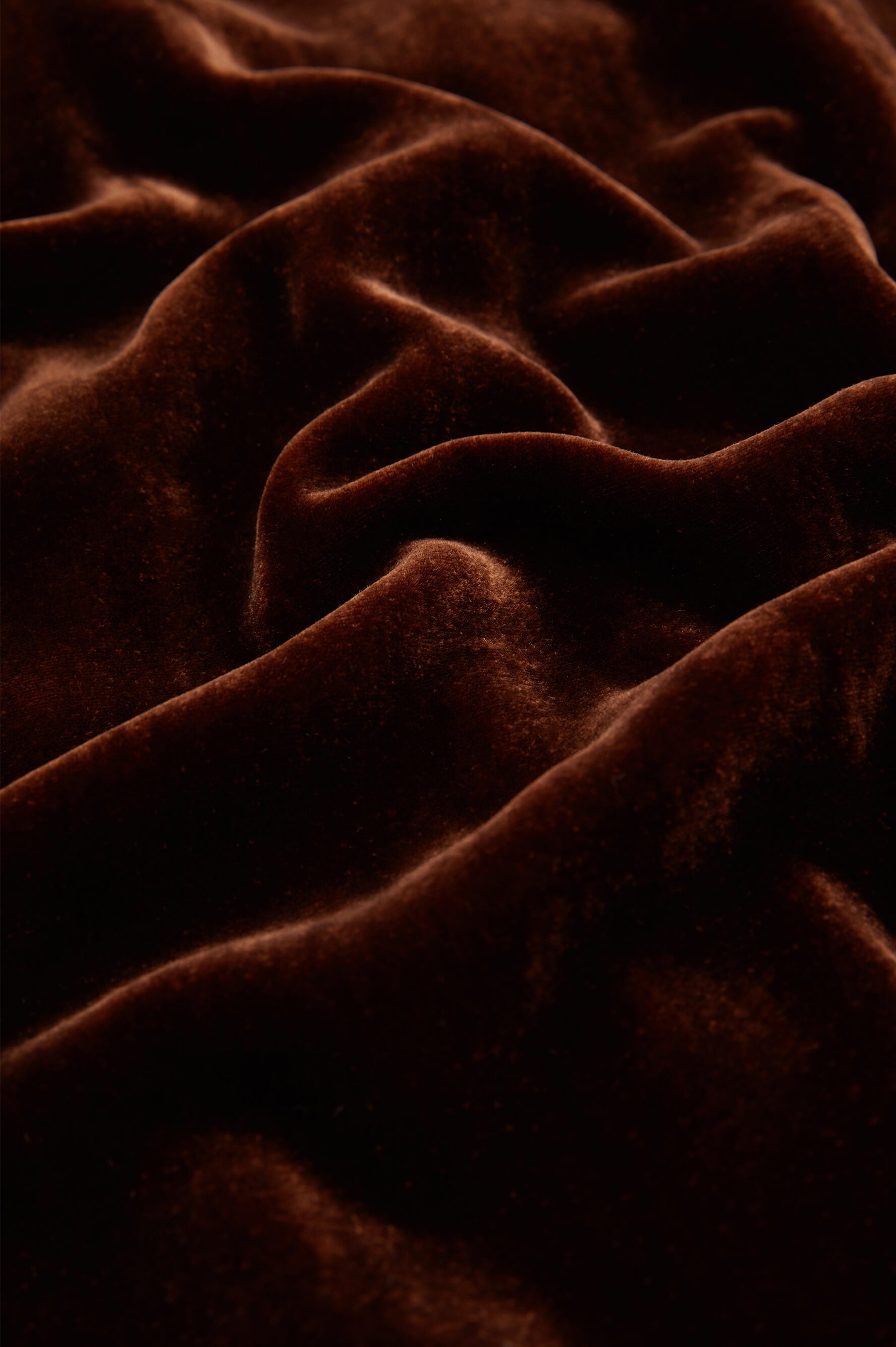 Coco Walnut Brown Pajamas in Silk Velvet