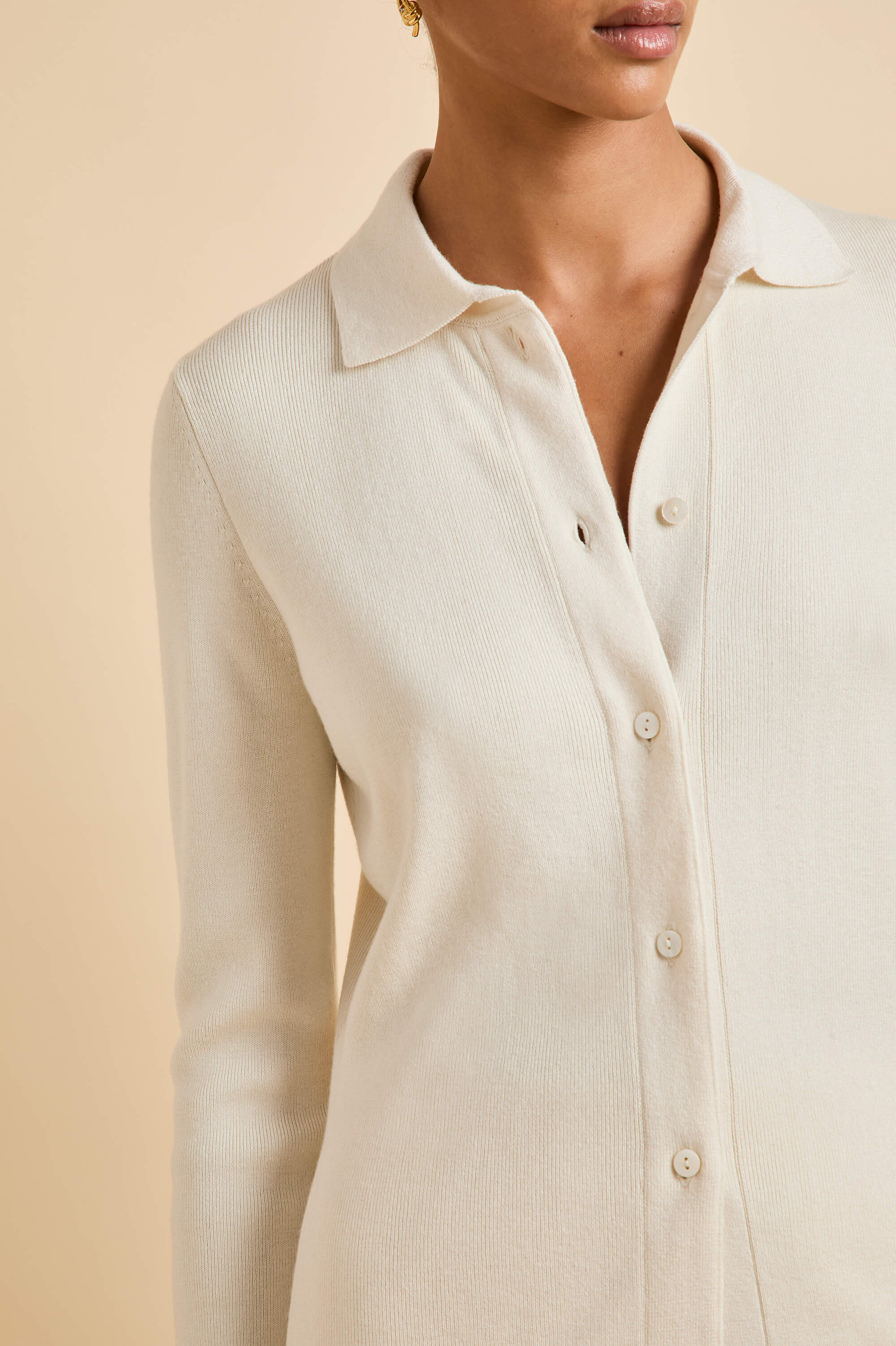 dree alaska ivory knitwear in silk-cashmere 