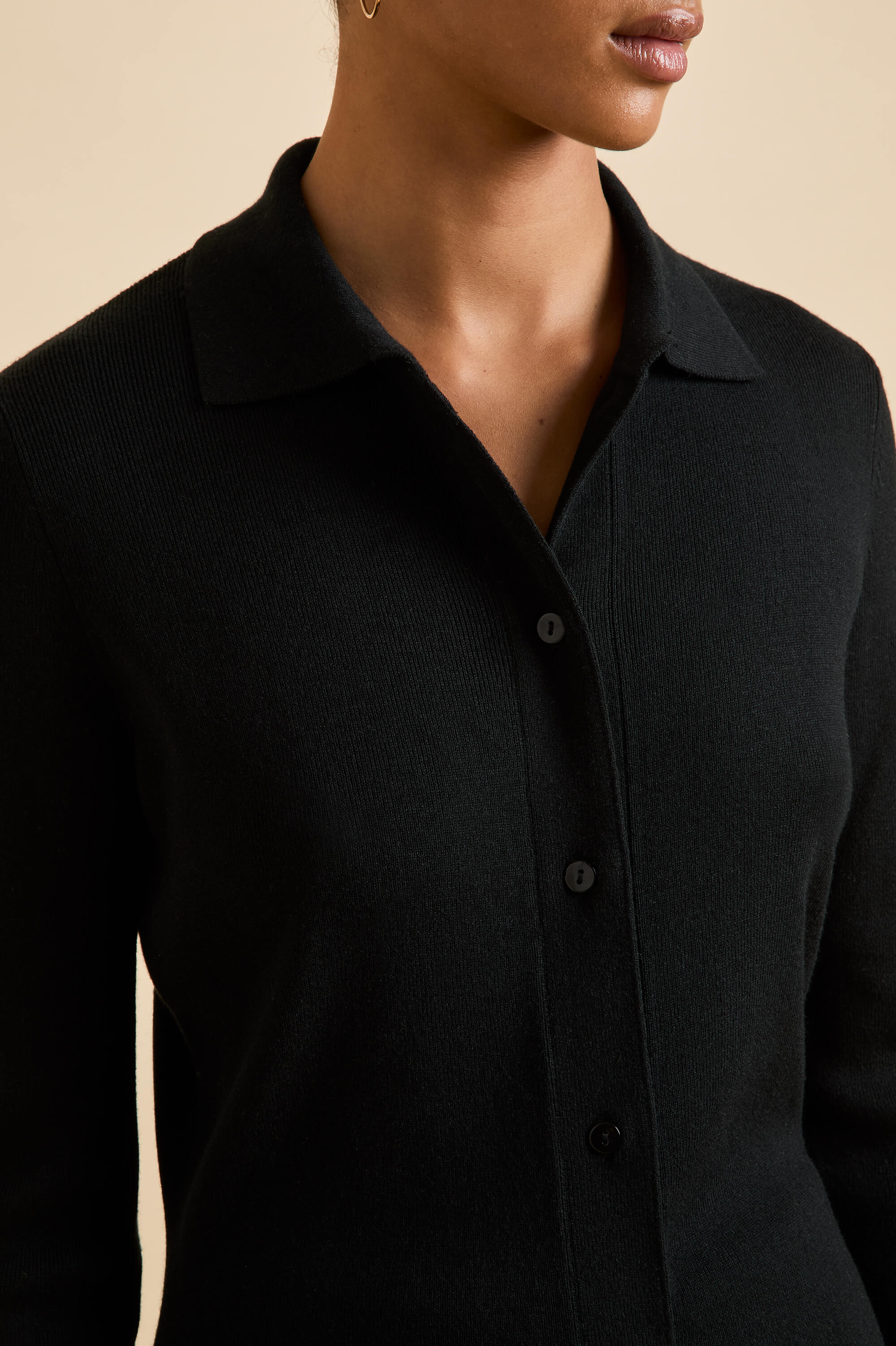dree berlin black knitwear in silk-cashmere 
