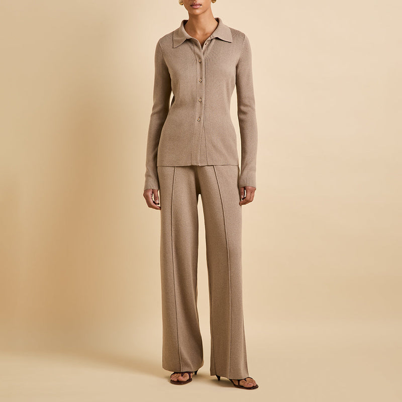 Dree Dallas Beige Knitwear in Silk-Cashmere
