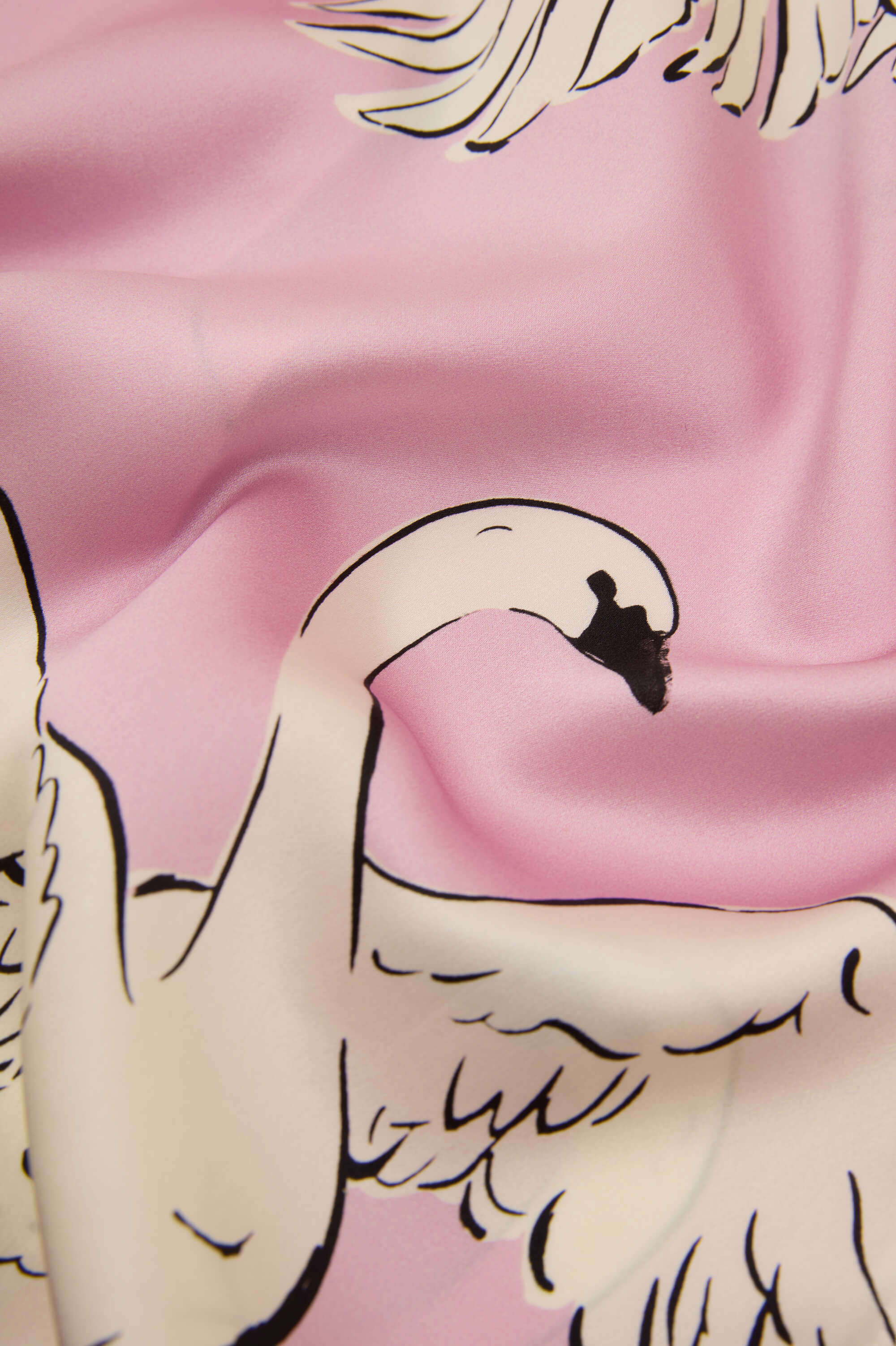 Dunaway Selene Pink Swan Scarf in Silk Twill
