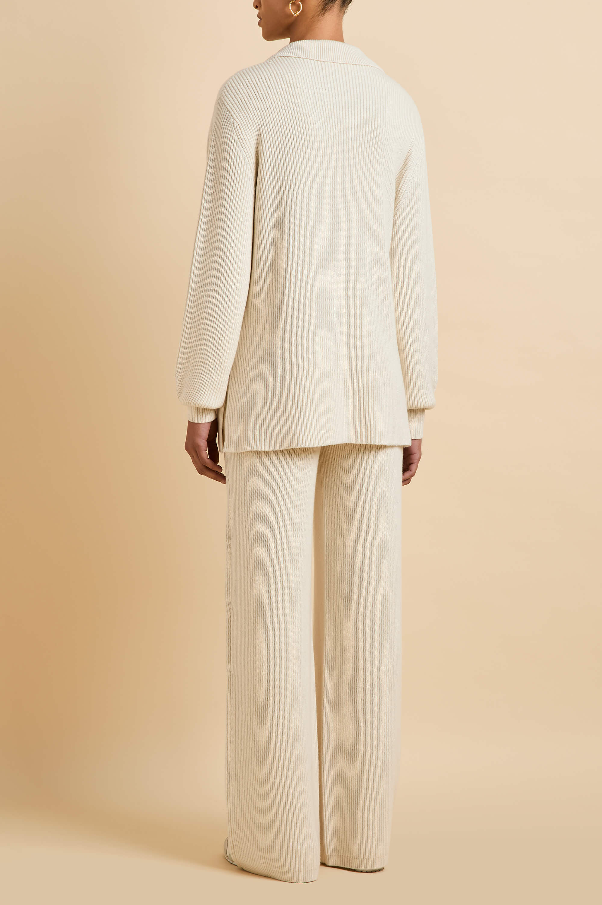 Hutton Alaska Ivory Knitwear in Silk-Cashmere