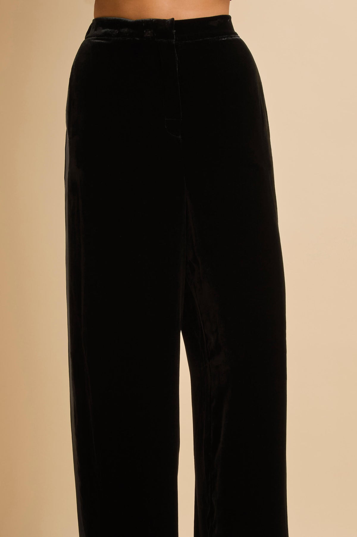 Jagger Black Pajamas in Silk Velvet