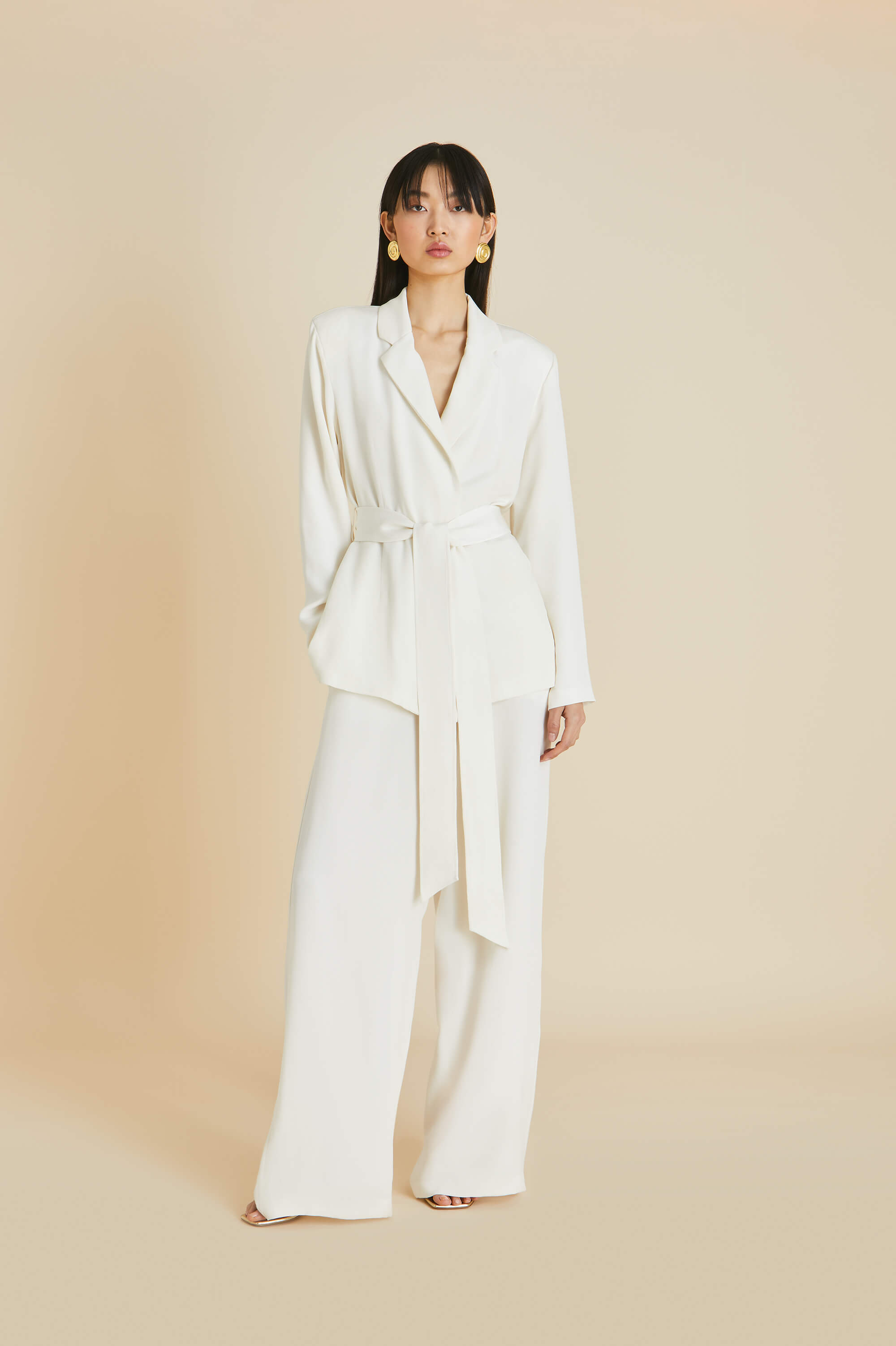 jagger ivory pyjamas in marocain