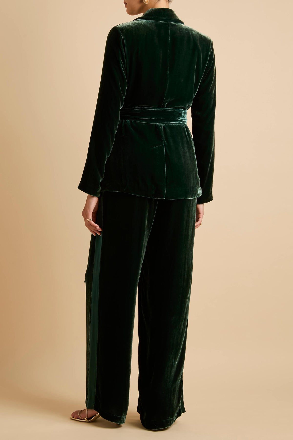 Jagger Laurel Green Pyjamas in Velvet