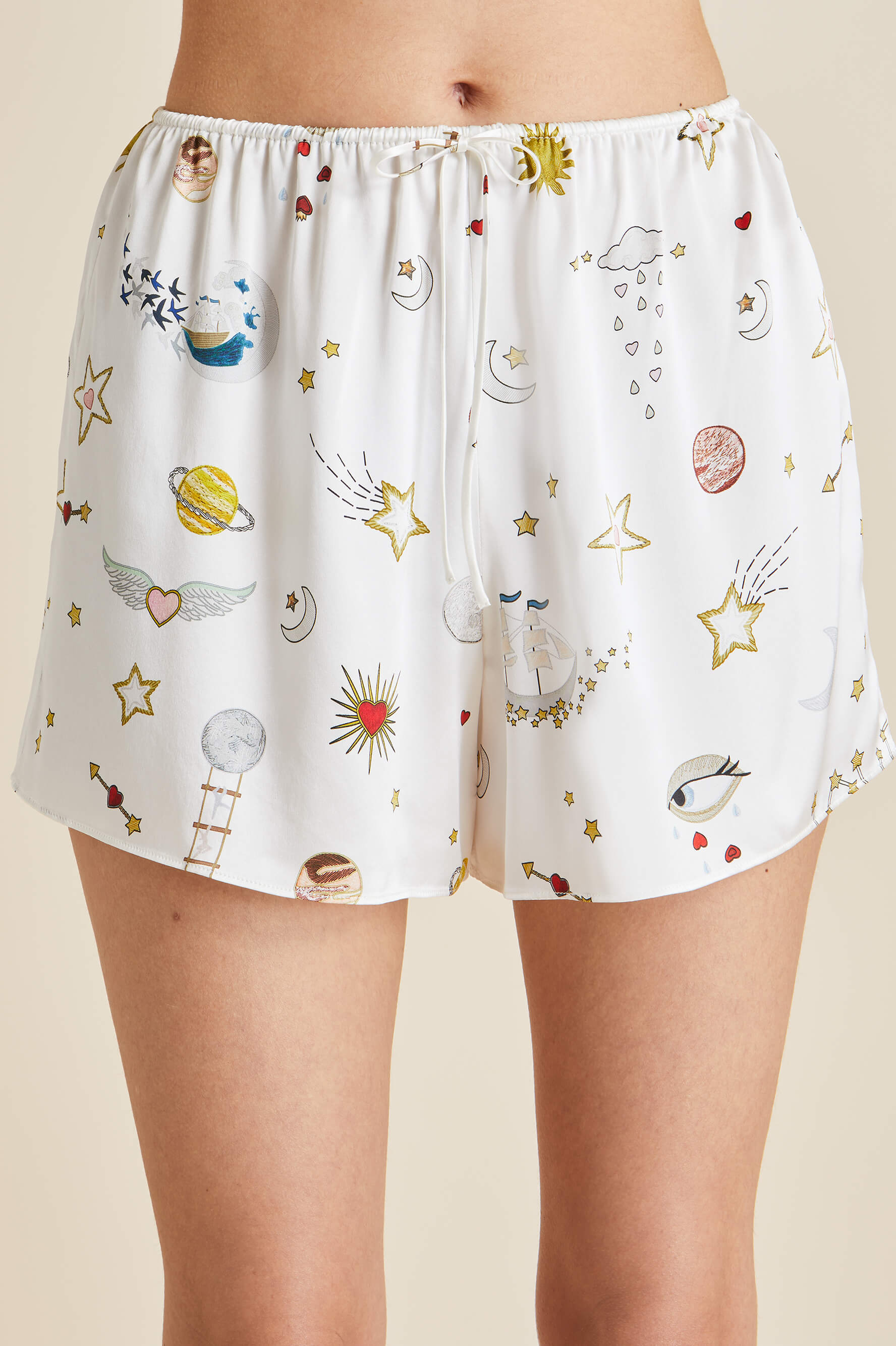 Elle Love Ivory Camisole Set in Silk Satin