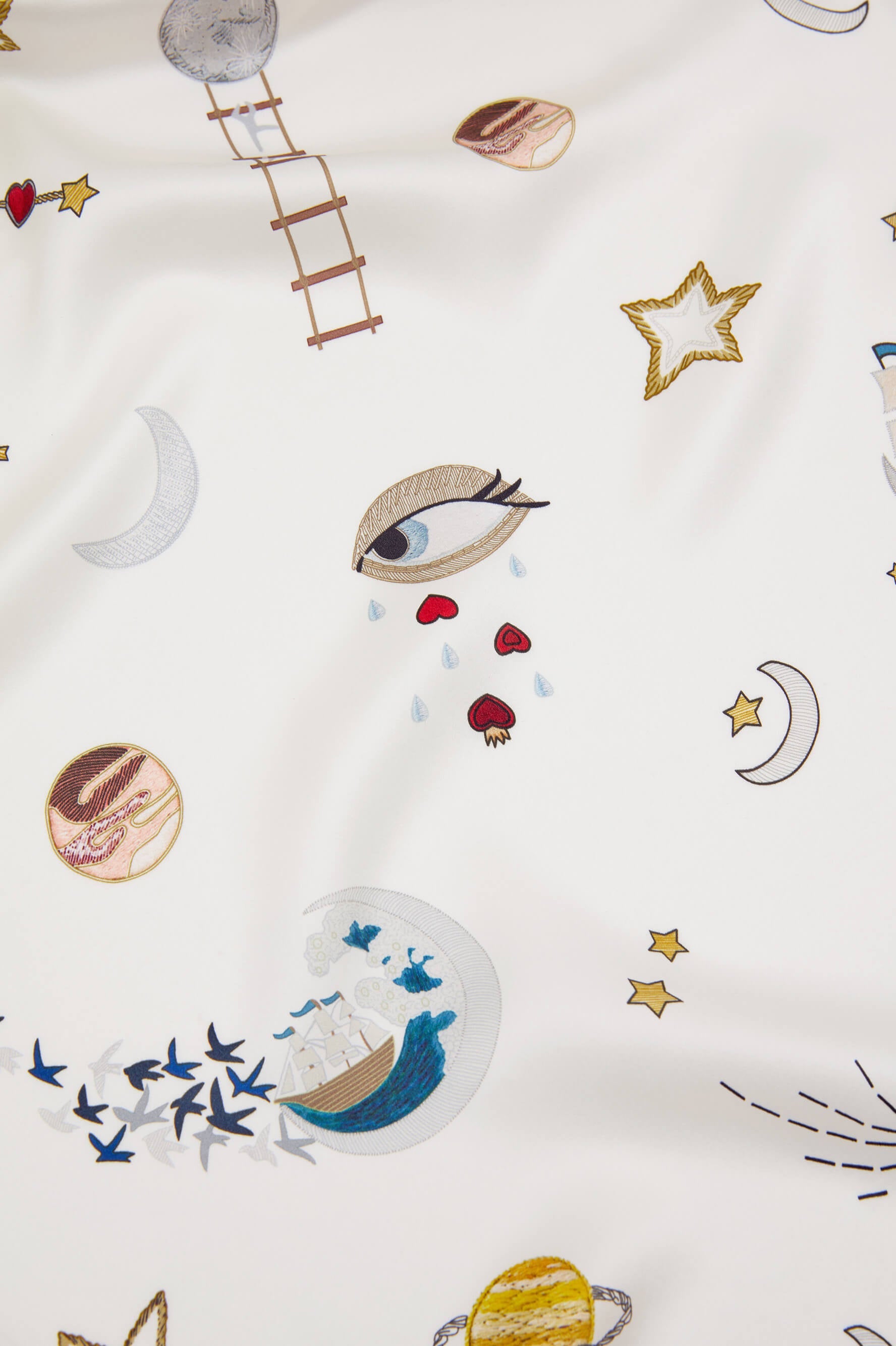 Elle Love Ivory Camisole Set in Silk Satin