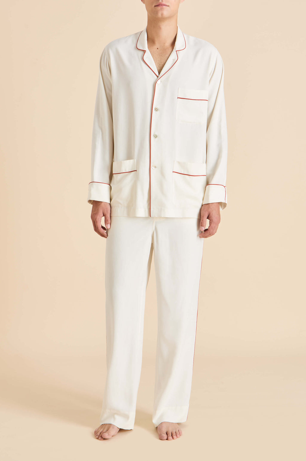 Laurent Rust Pyjamas Sandwashed Silk