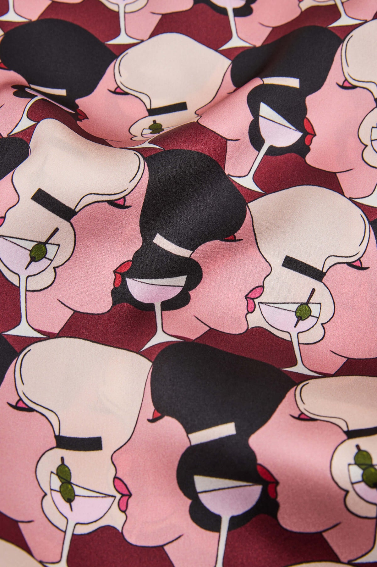 Lila Aurelle Pink Martini Pyjamas in Silk Satin